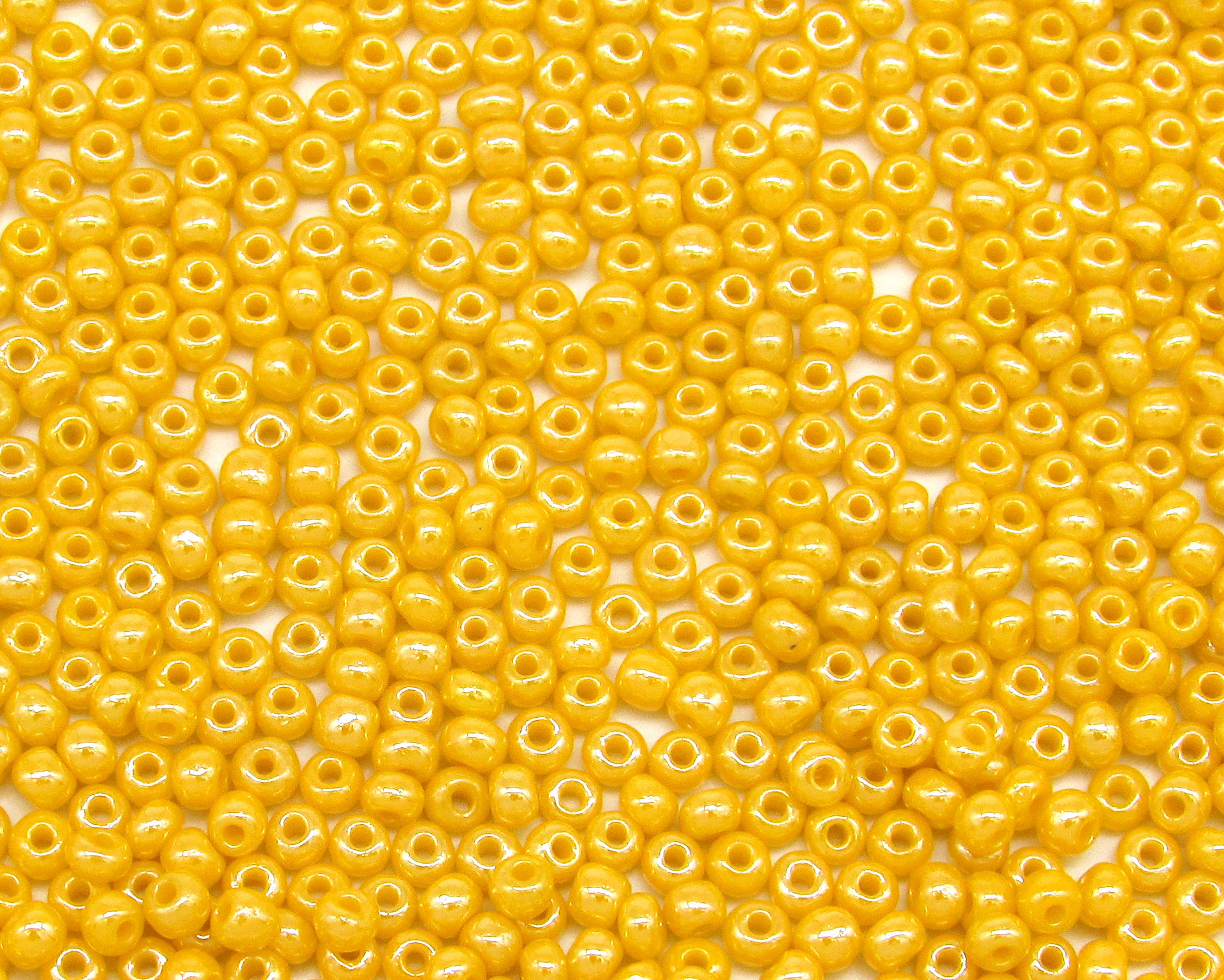 10/0 Seed Beads Opaque Orange Lustre