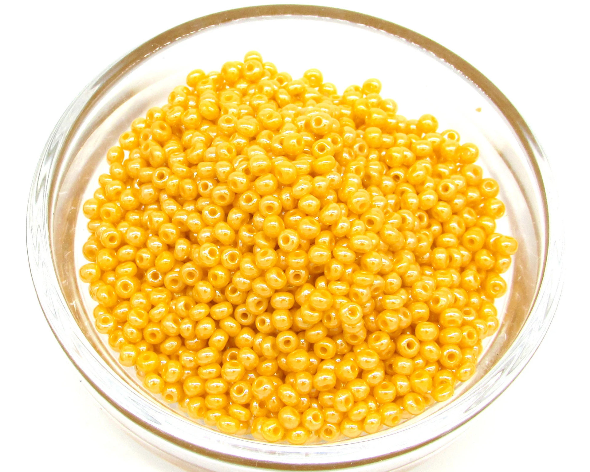 10/0 Seed Beads Opaque Orange Lustre