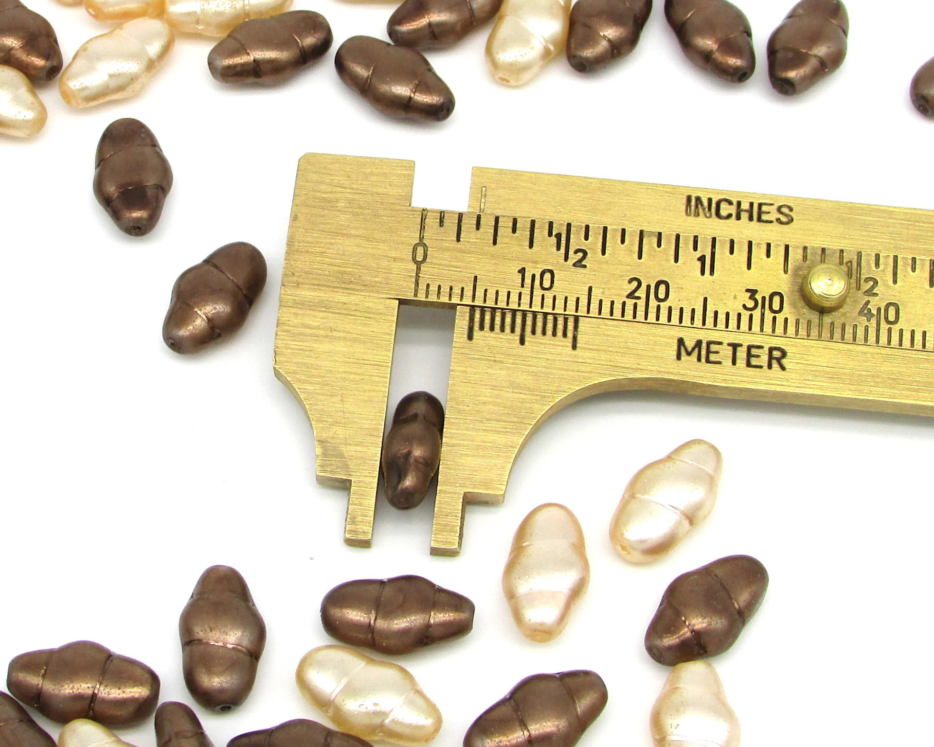 13x7mm Baroque Oval Glass Pearl Bead Mix