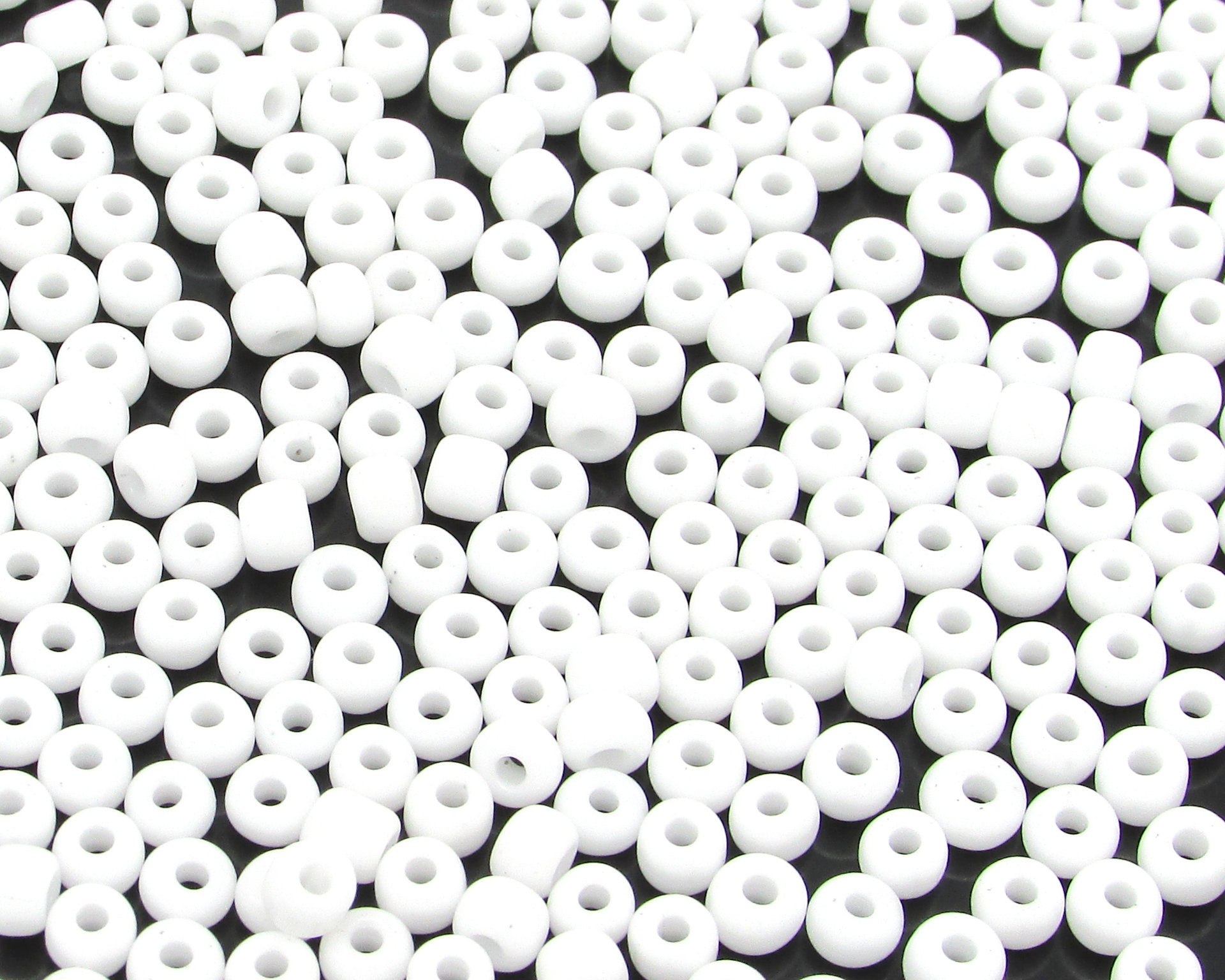 5/0 Round Seed Beads, Opaque White