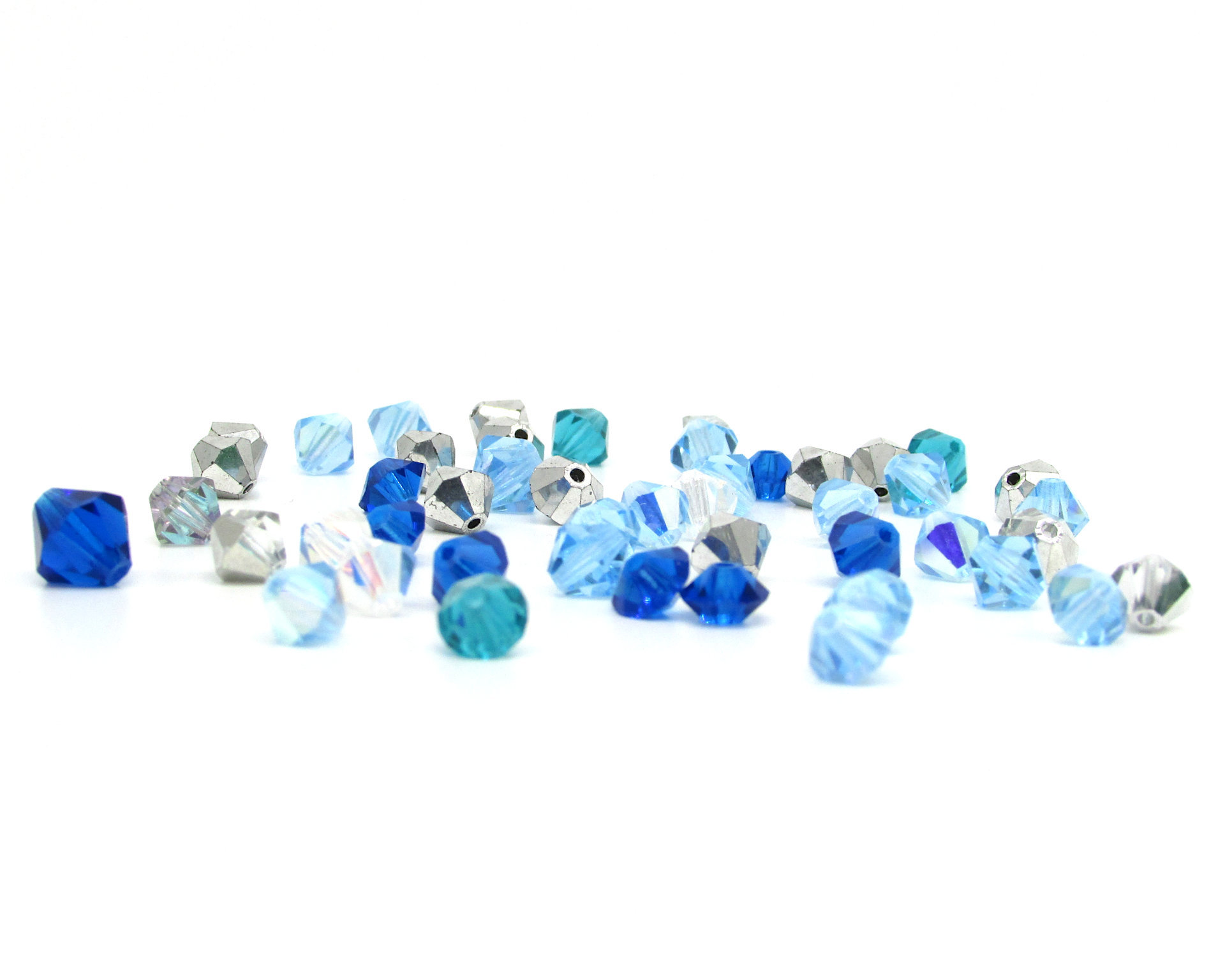Czech Crystal Bead Mix, 4.5-8mm Bicones