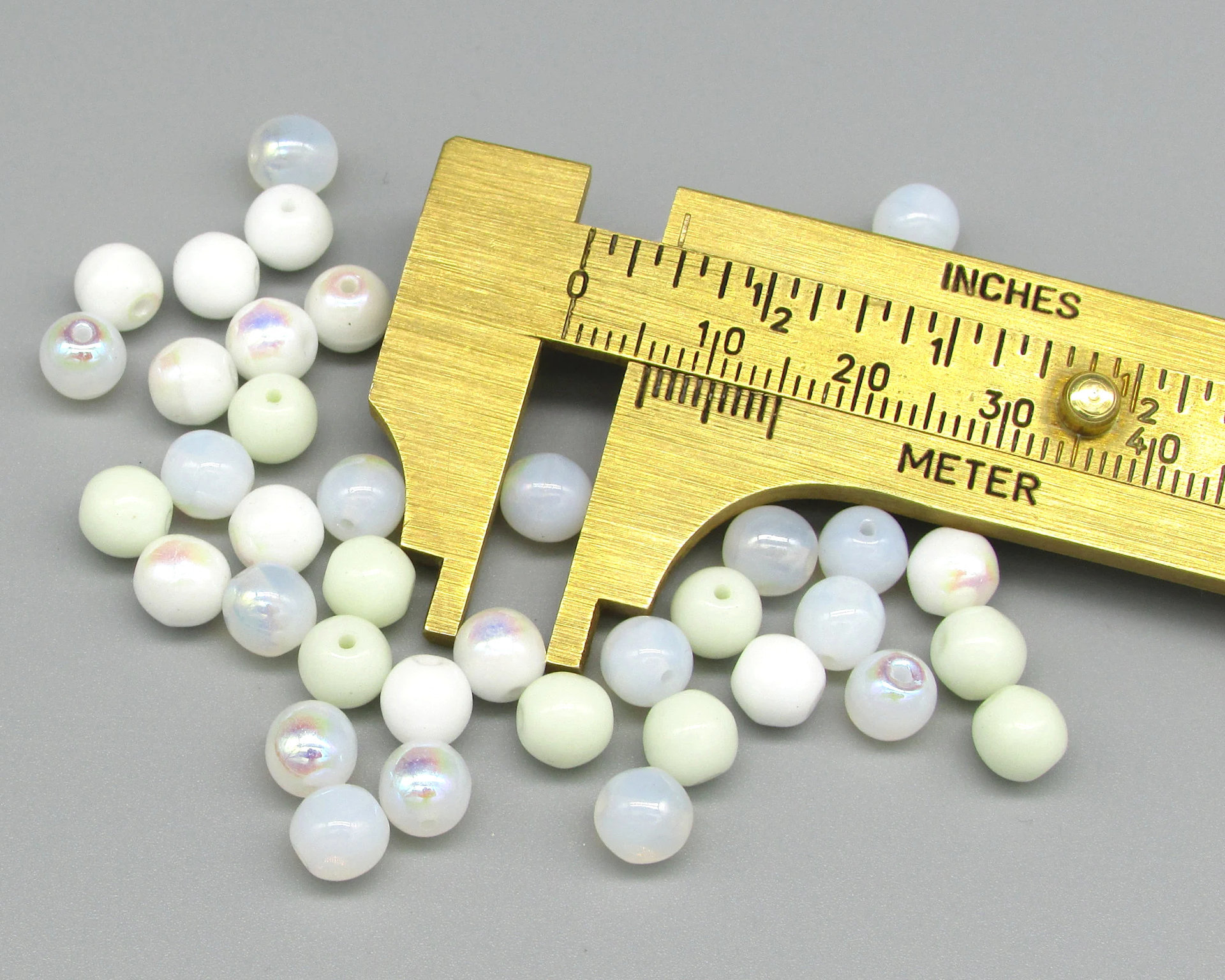 6mm Round Czech Glass Beads in Assorted Colors