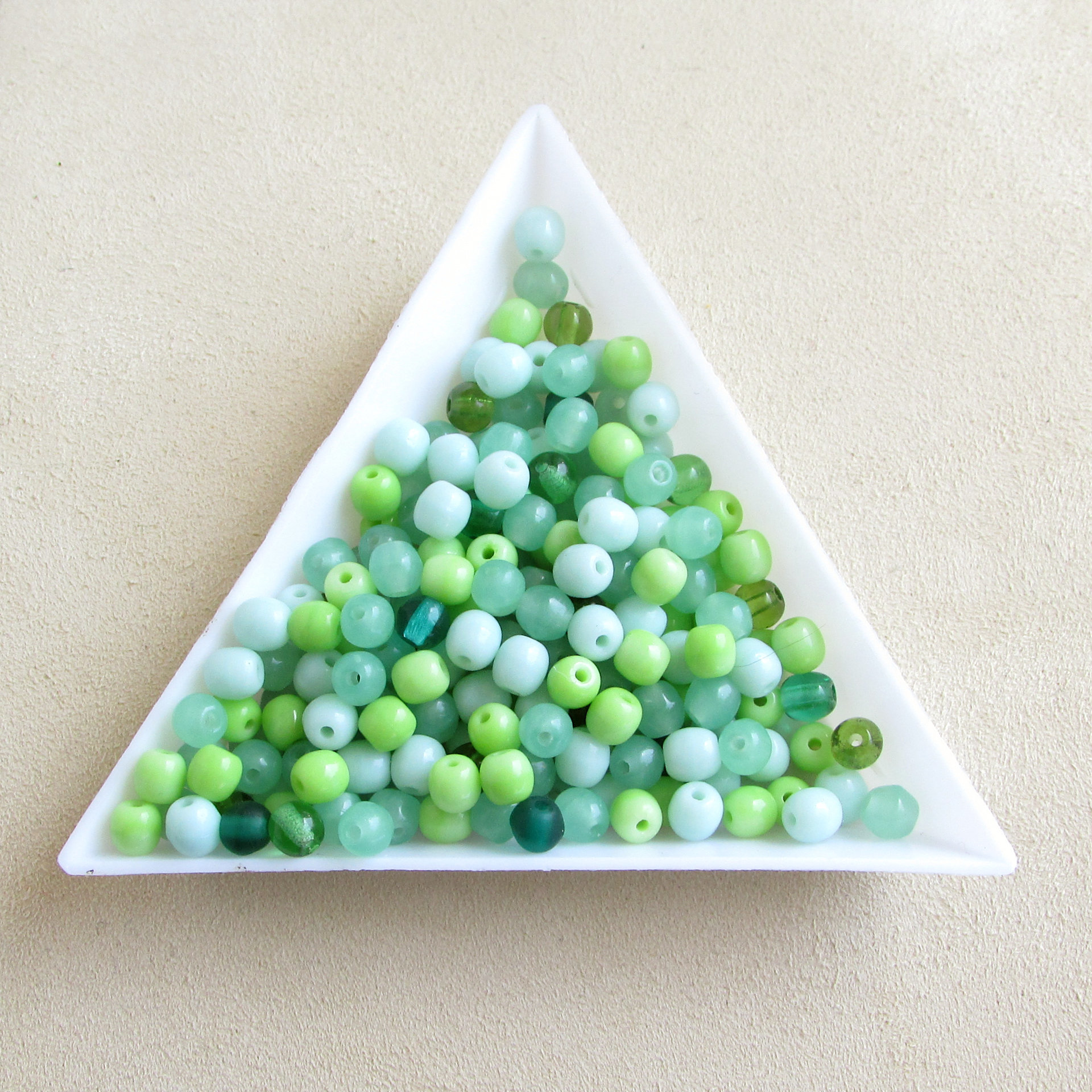 4mm Druk Round Glass Bead Mixes