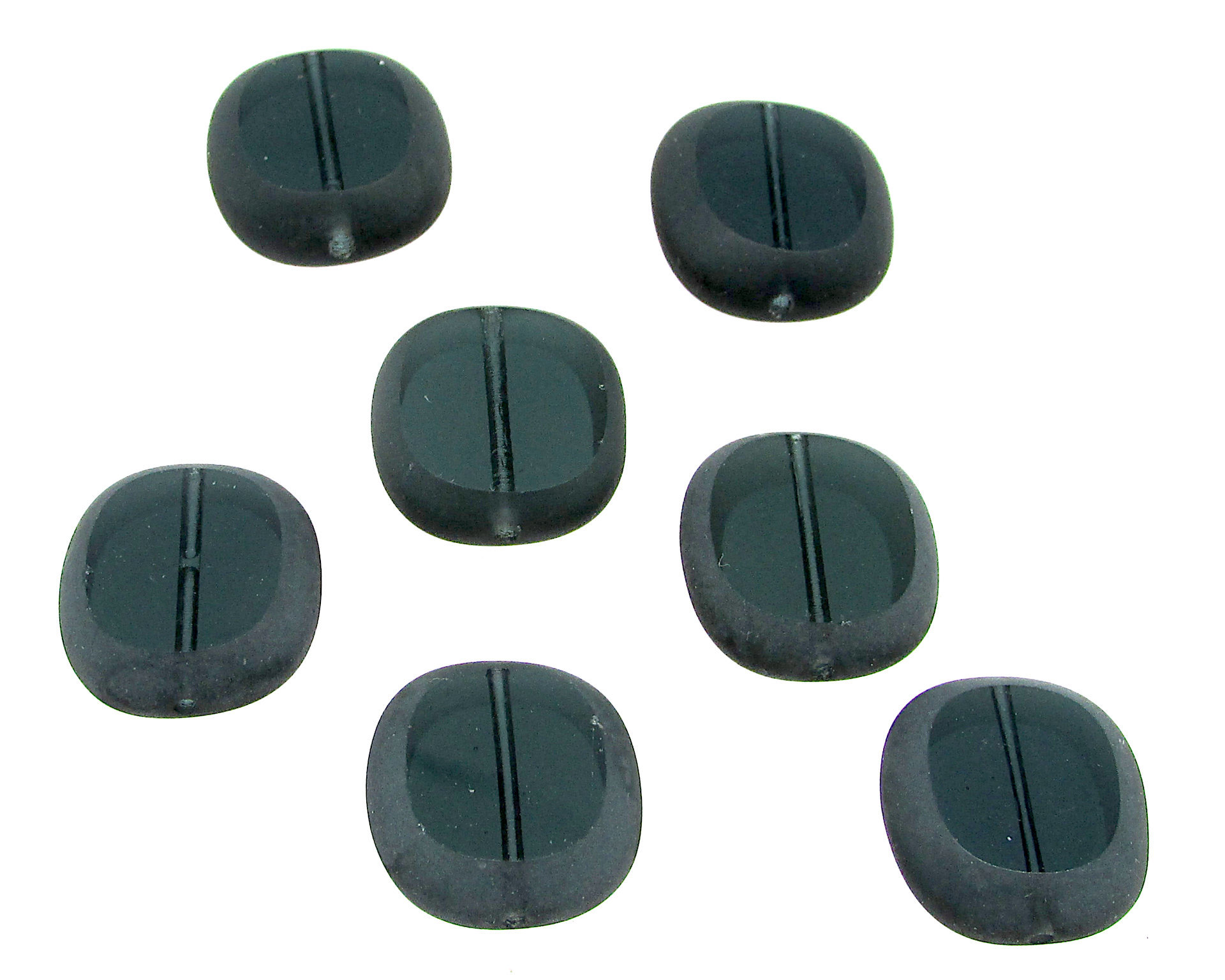 17mm Rectangle 2-Cut Window Beads, Translucent Montana