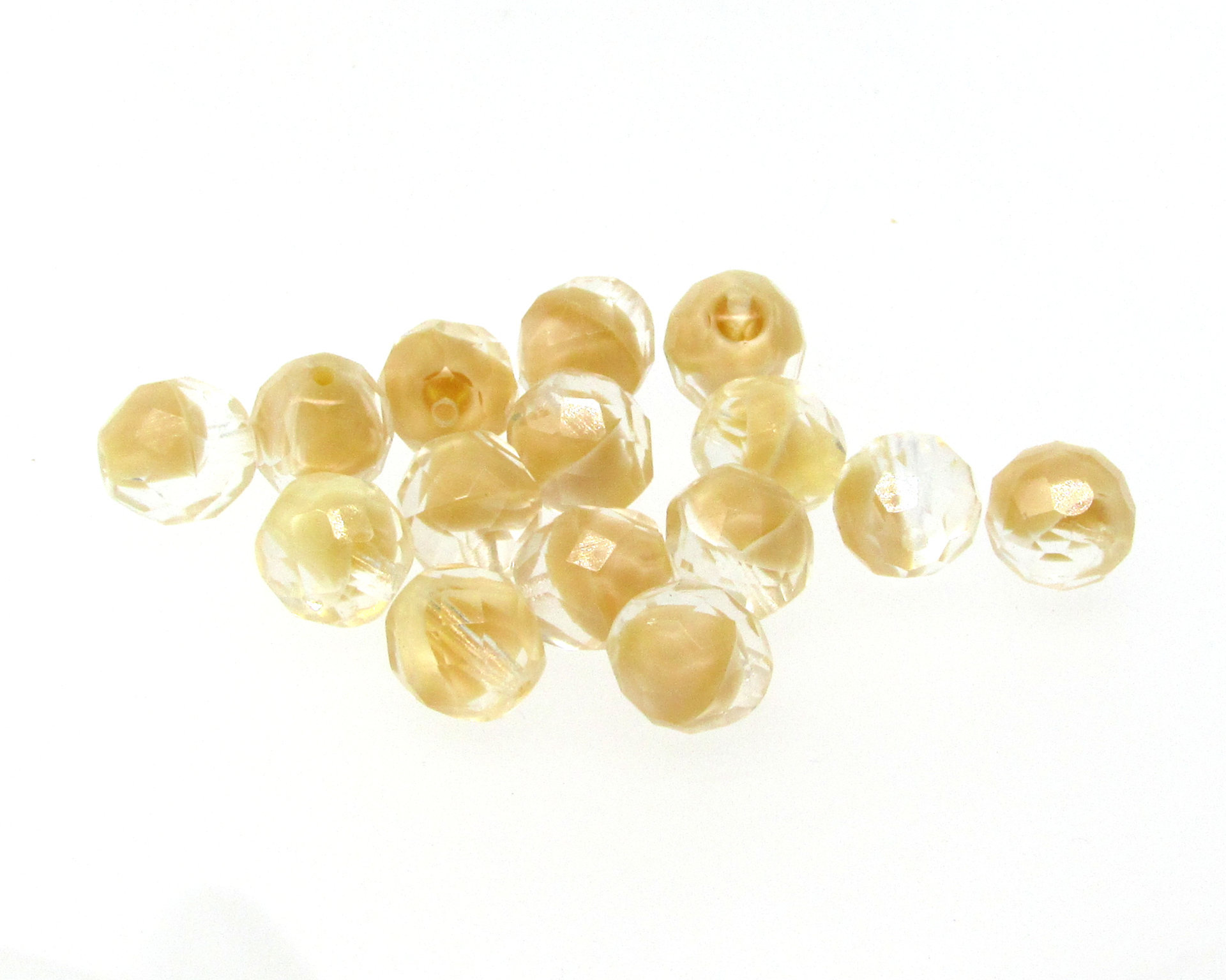 10mm Faceted Round Czech Givre Beads
