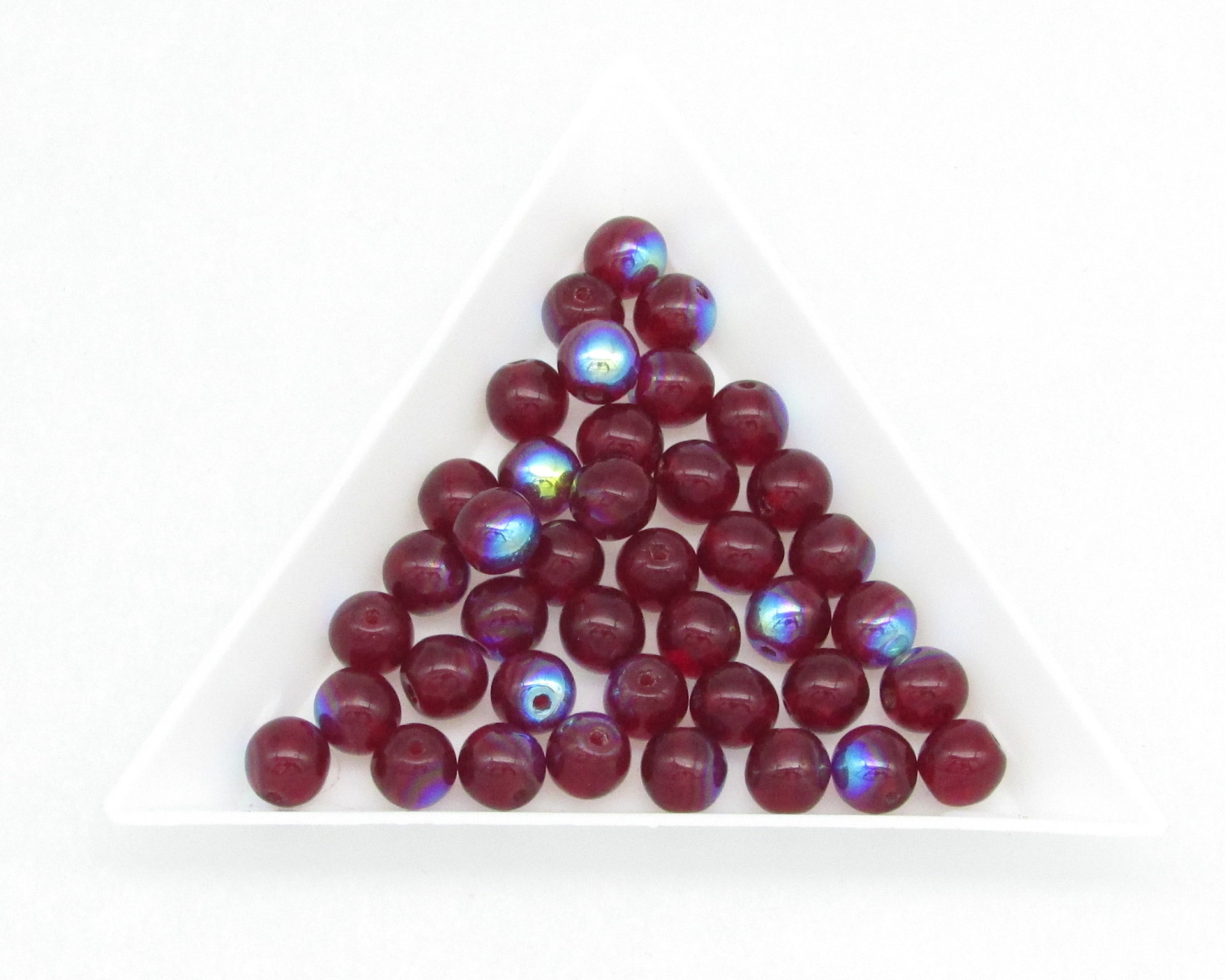 6mm Round Czech Glass Beads in Assorted Colors