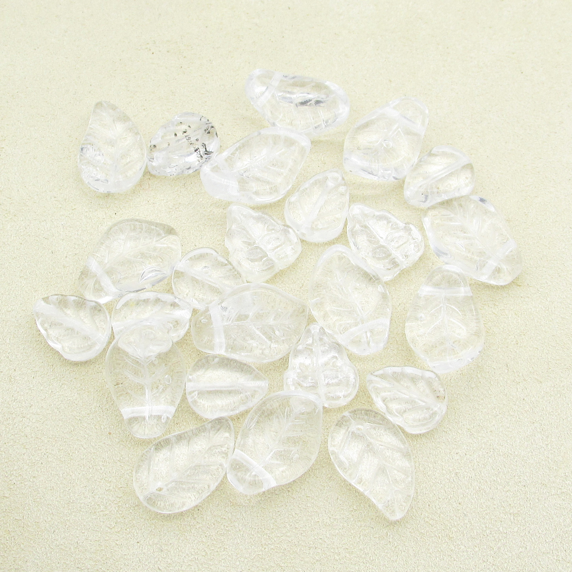 Vintage Glass Leaf Beads