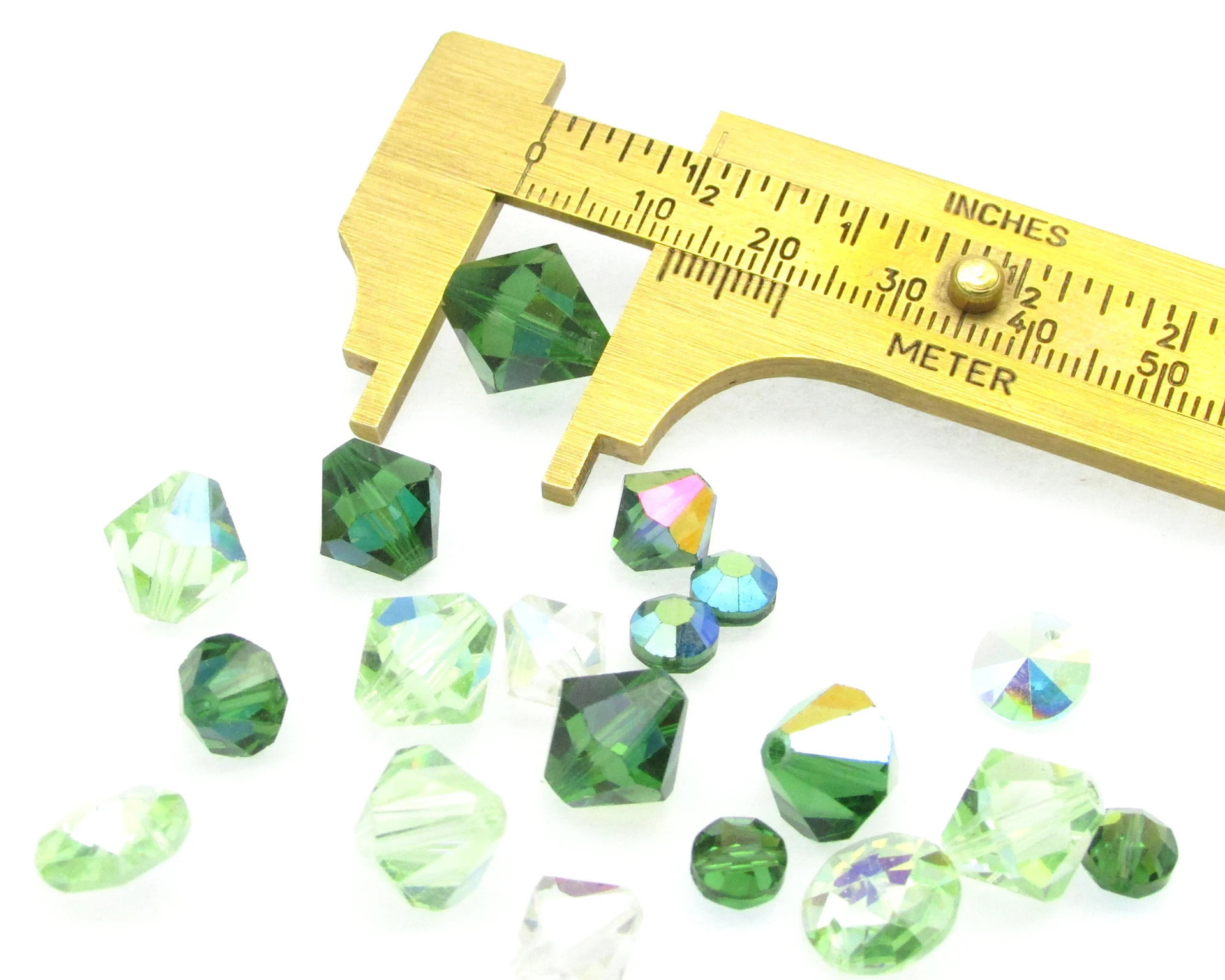 Vintage Crystal Bead Mix, 6mm 8mm Bicones and Nailheads