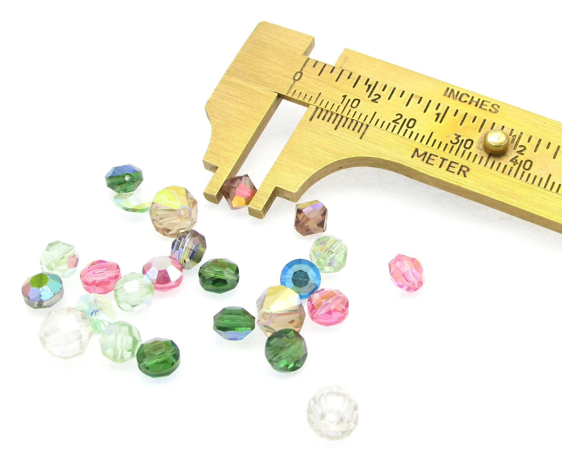 Vintage Crystal Bead Mix, 6mm 8mm Bicones and Nailheads