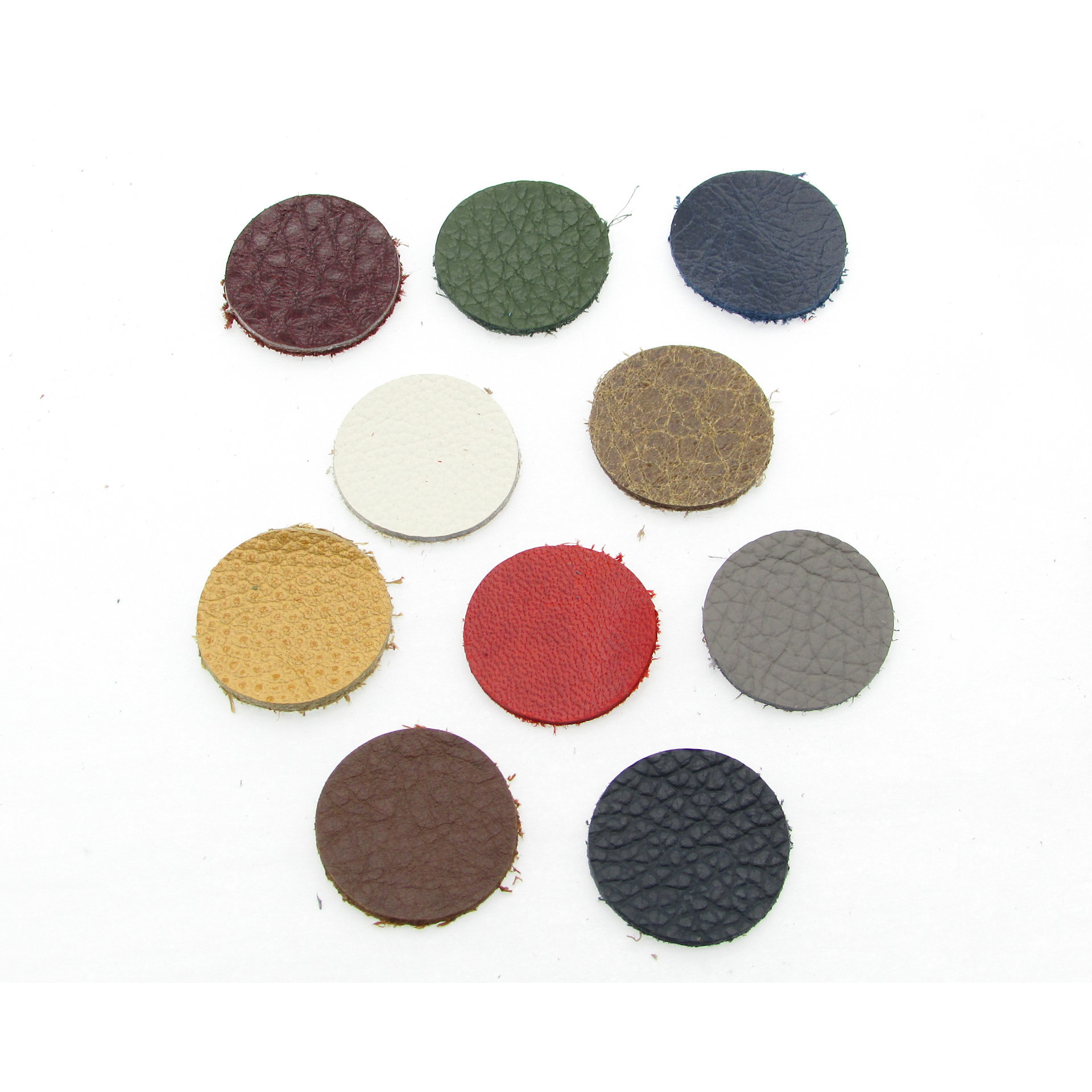 Medium Circle Die Cuts, 0.75 Inch Upcycled Leather Rounds