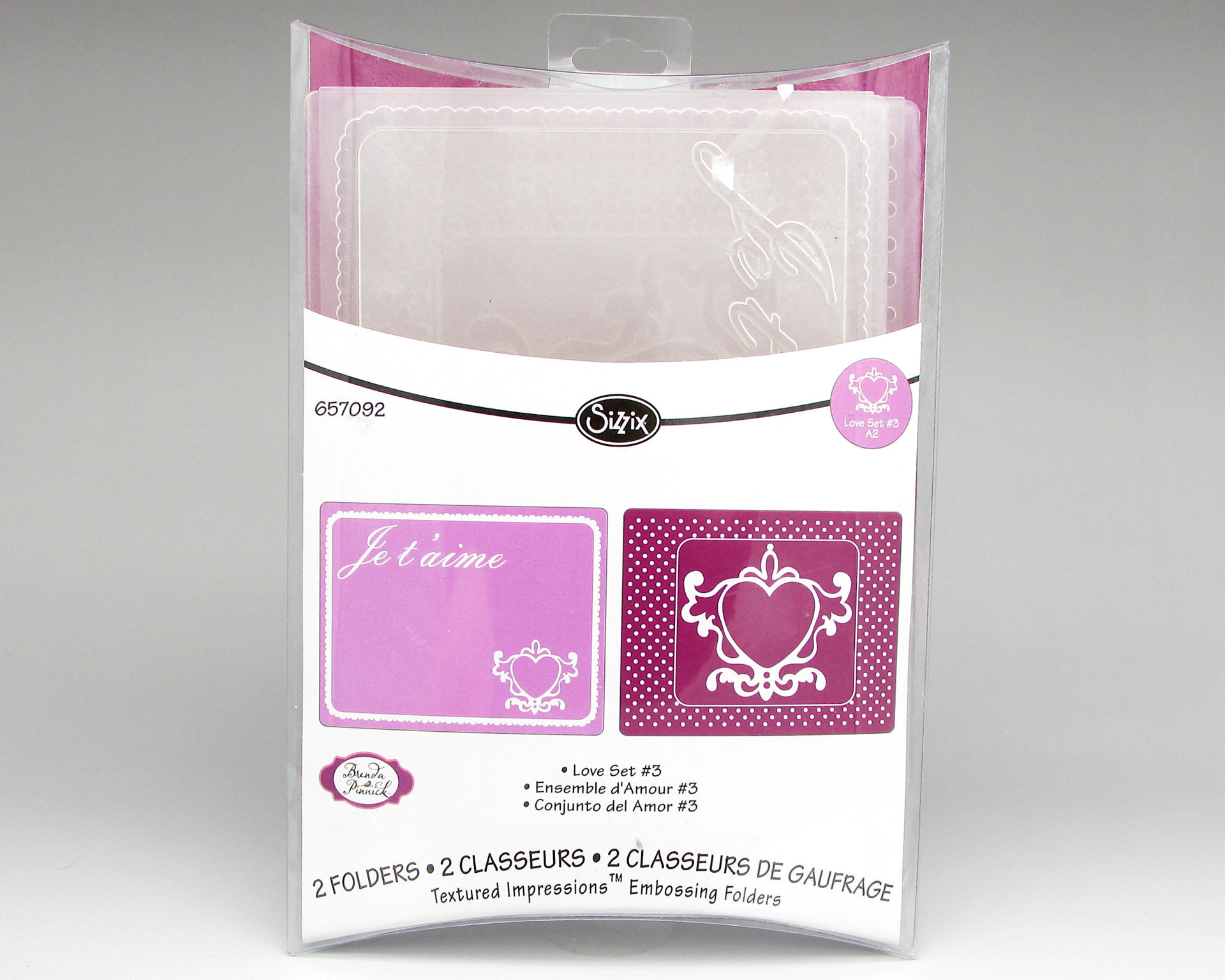 Love A2 Embossing Folder Set, Sizzix Textured Impressions
