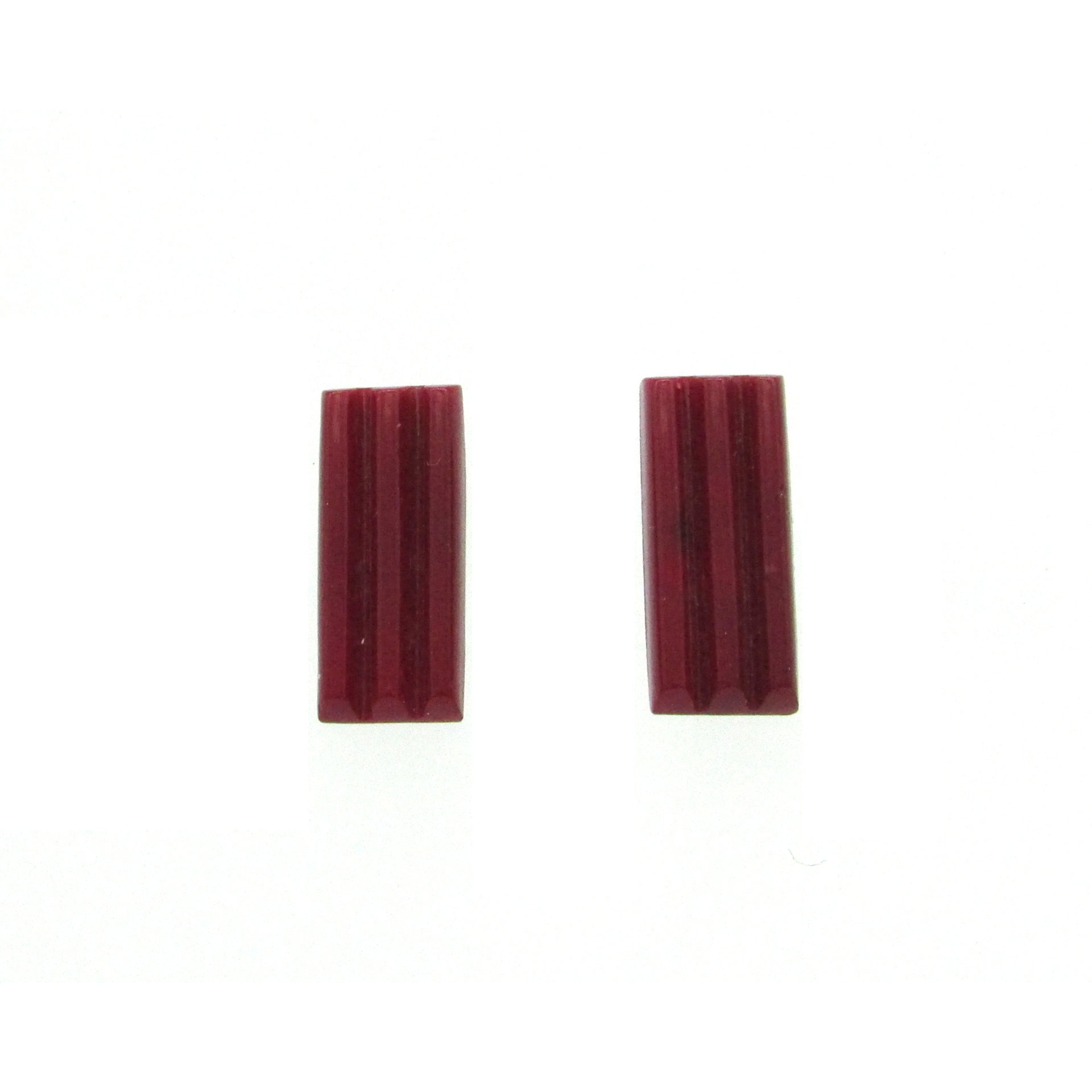 Vintage 20x8.5mm Ridged Rectangle Cabochons