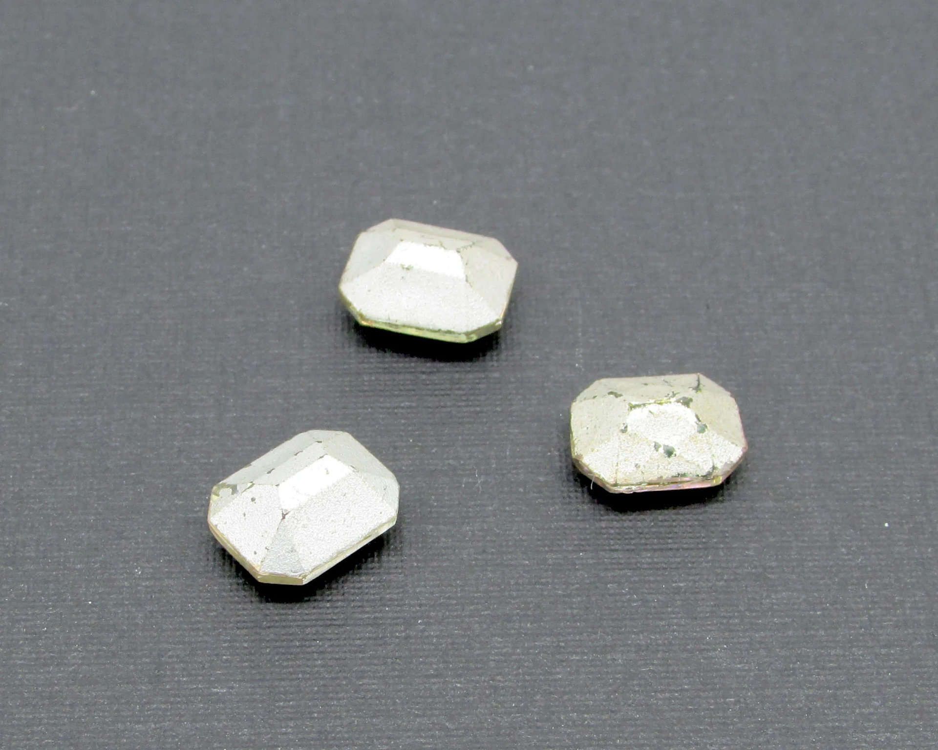 10x8mm Octagon Baguettes, Vintage Crystal AB Rhinestones