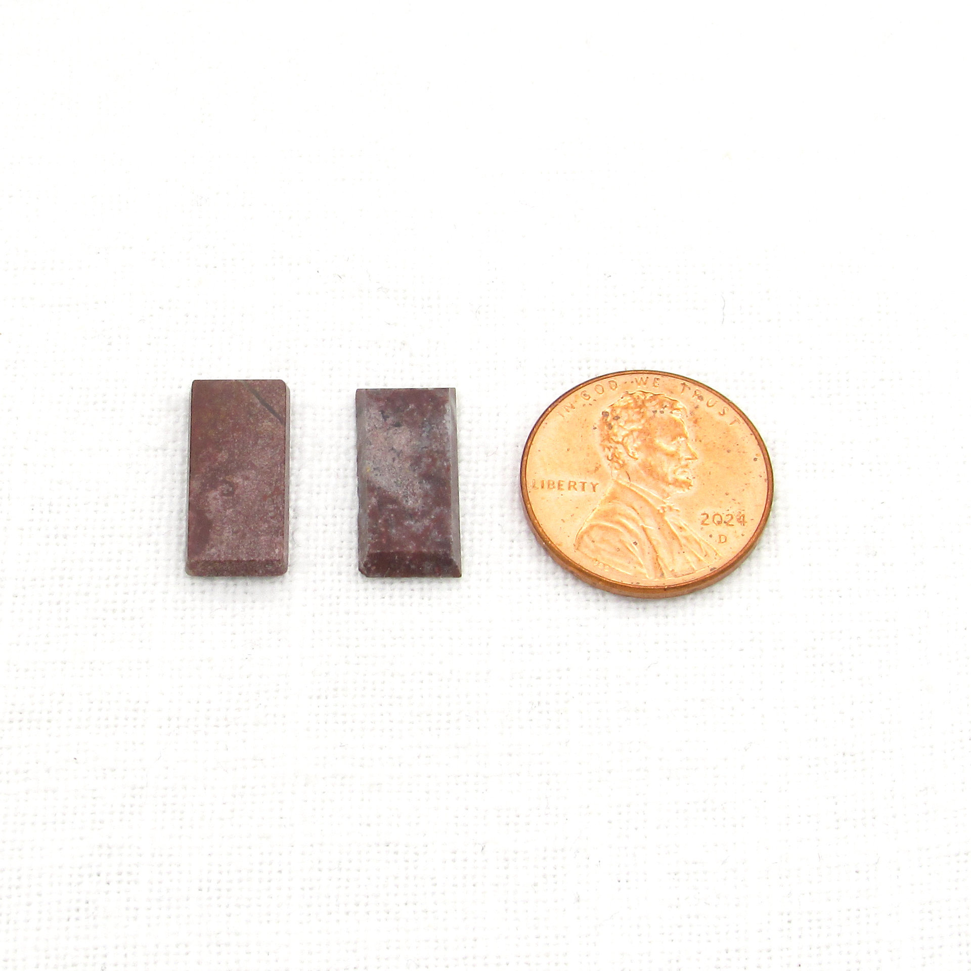 Jasper Cabochons,  16.3x8mm Flat Beveled Rectangular Stones