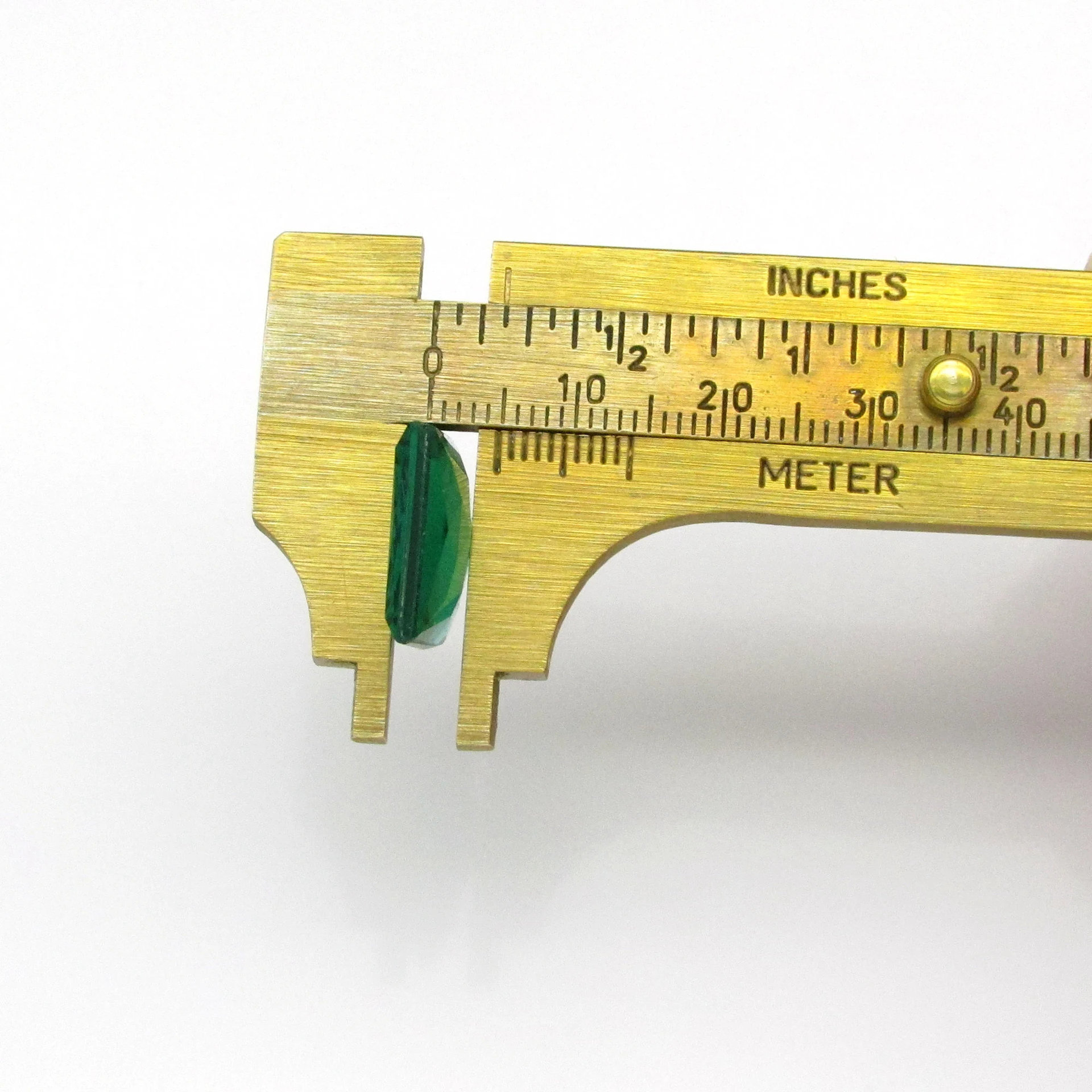 15.5mm Square Unfoiled Emerald Vintage Rhinestones