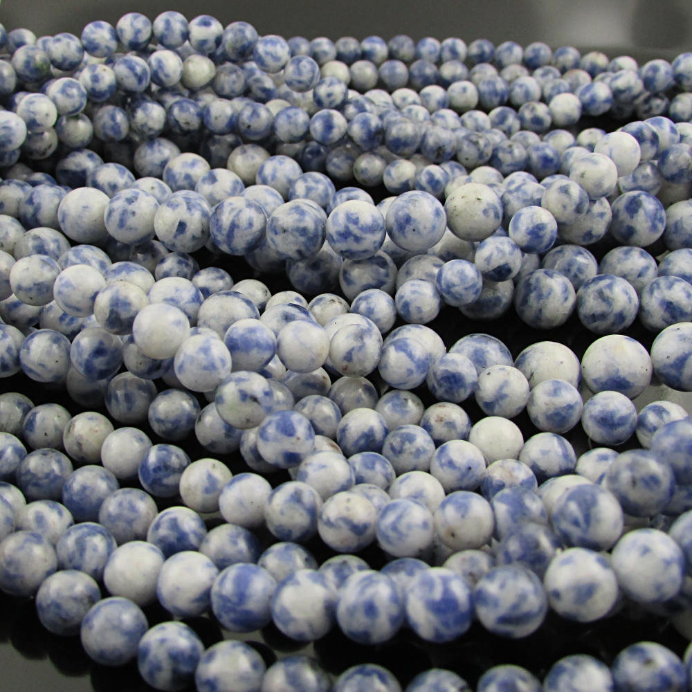 6mm Round Sodalite Beads,  Natural Gemstone 15" Strand