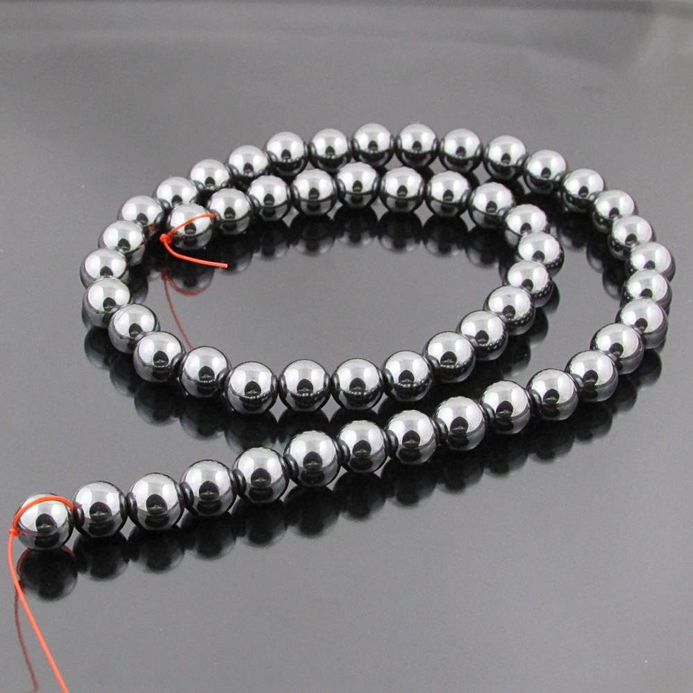 8mm Round Non-Magnetic Hematite Beads