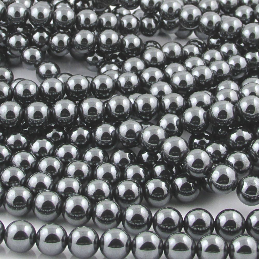 8mm Round Non-Magnetic Hematite Beads