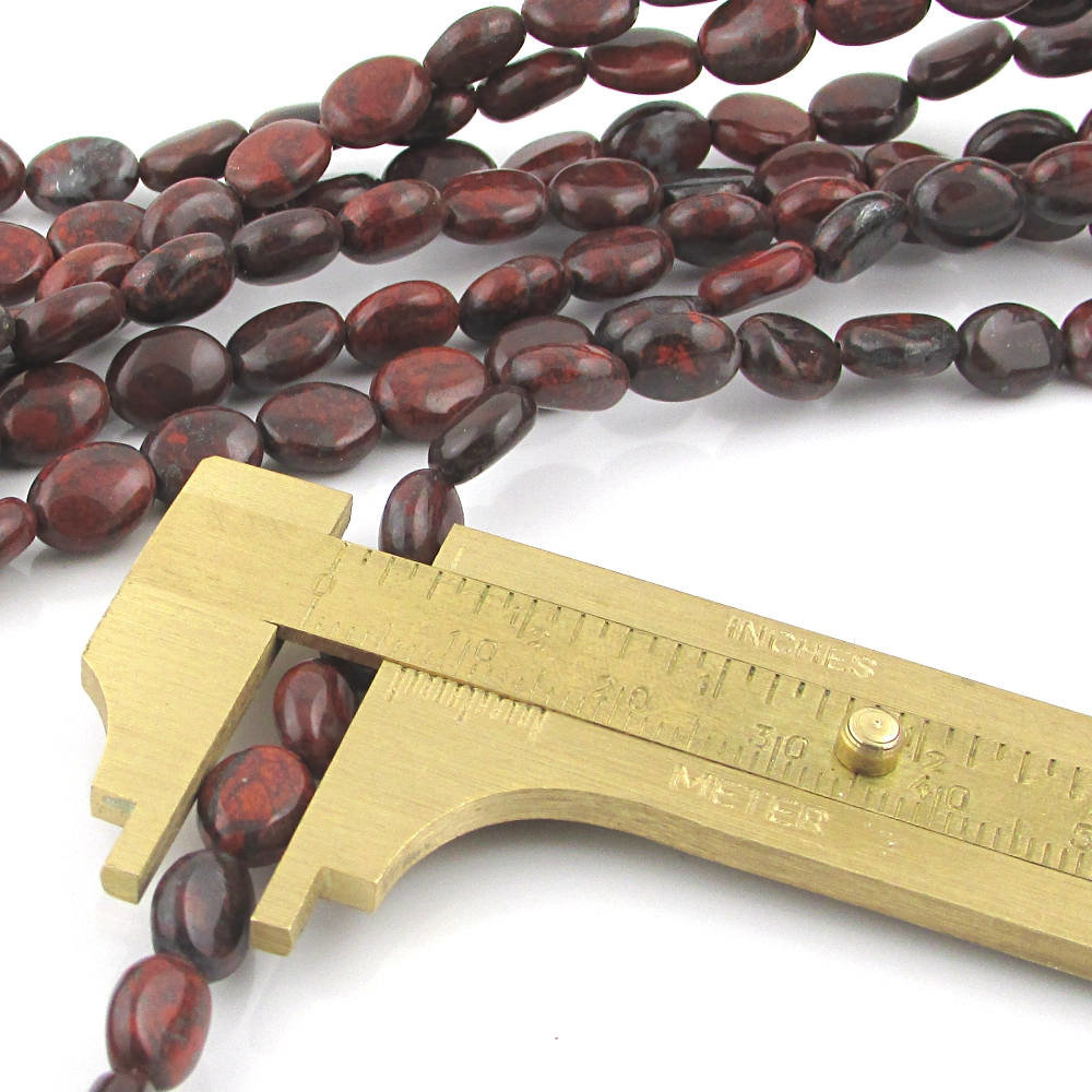 Poppy Jasper 9mm Oval Beads
