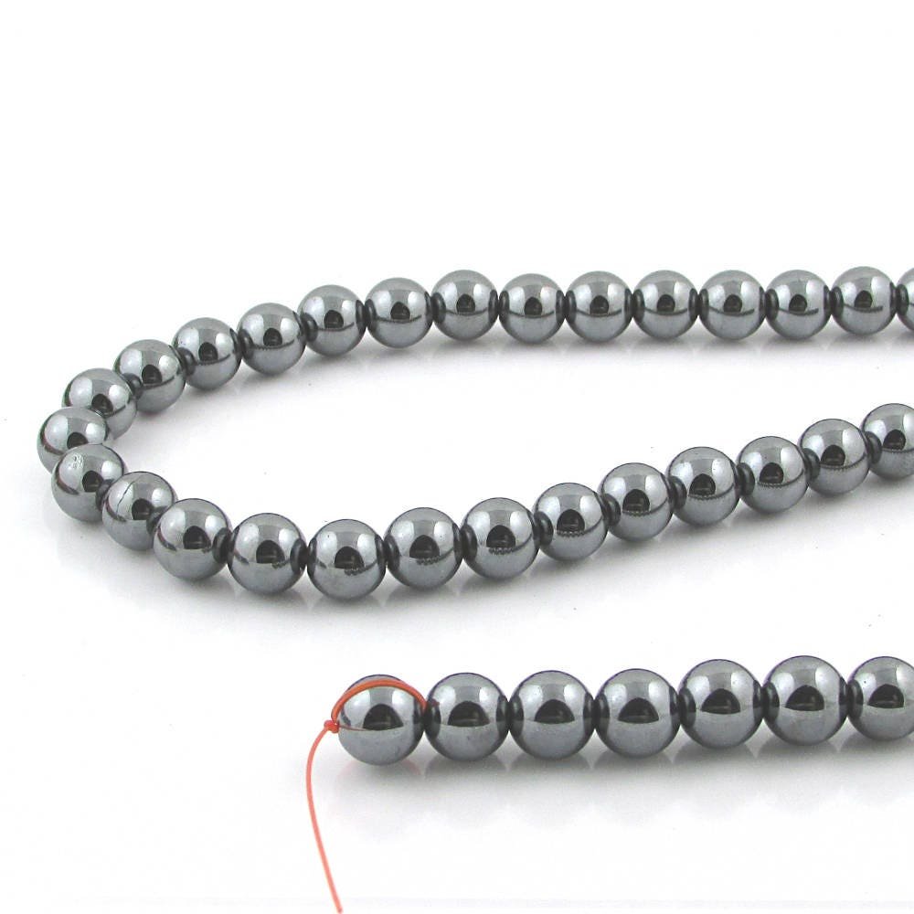 8mm Round Non-Magnetic Hematite Beads