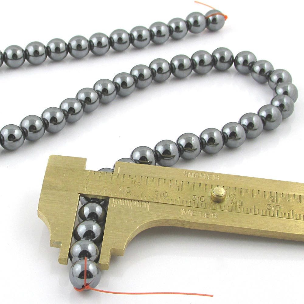 8mm Round Non-Magnetic Hematite Beads