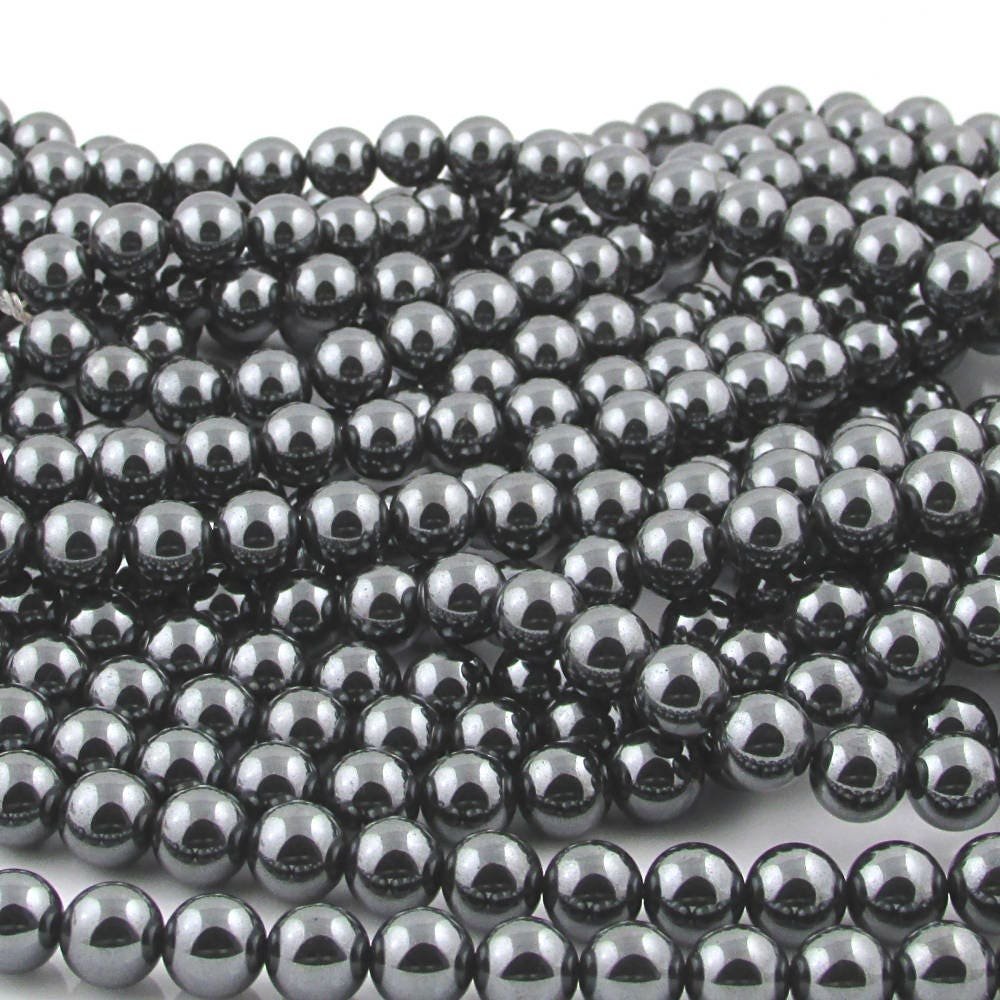 8mm Round Non-Magnetic Hematite Beads