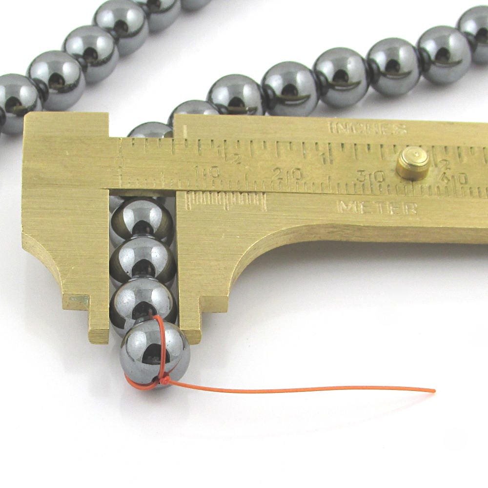 8mm Round Non-Magnetic Hematite Beads