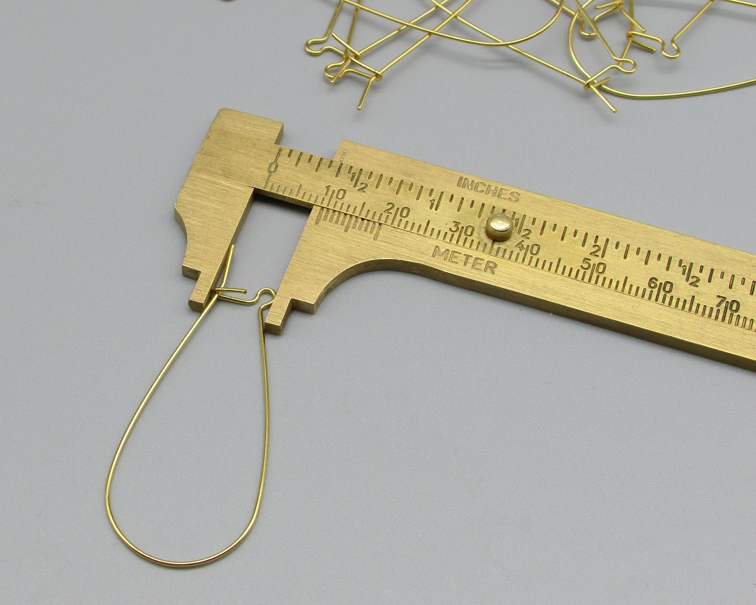 47mm Gold Plated Kidney Ear Wires with Long, Tapered Loops