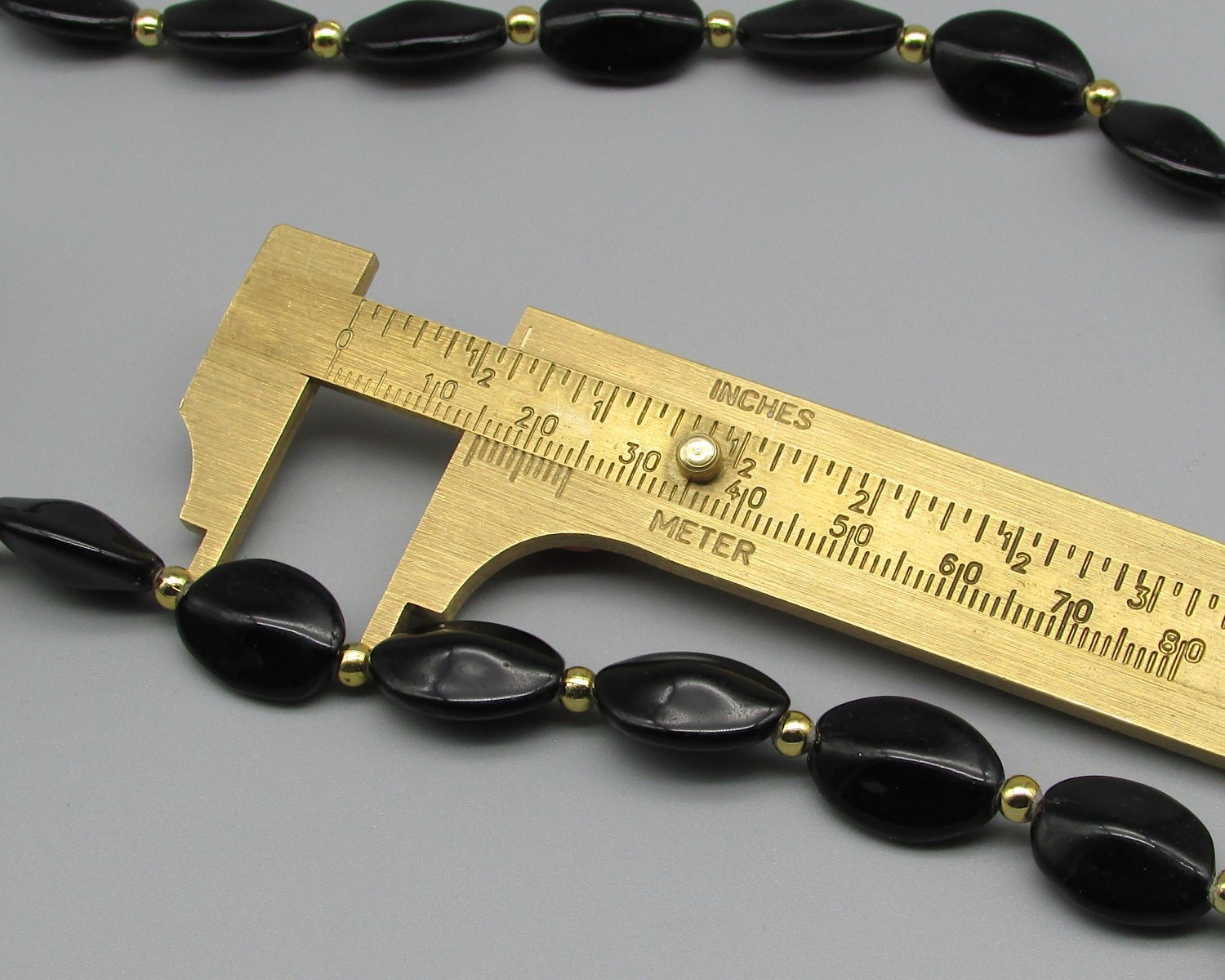 17mm Black Oval Czech Glass Beads