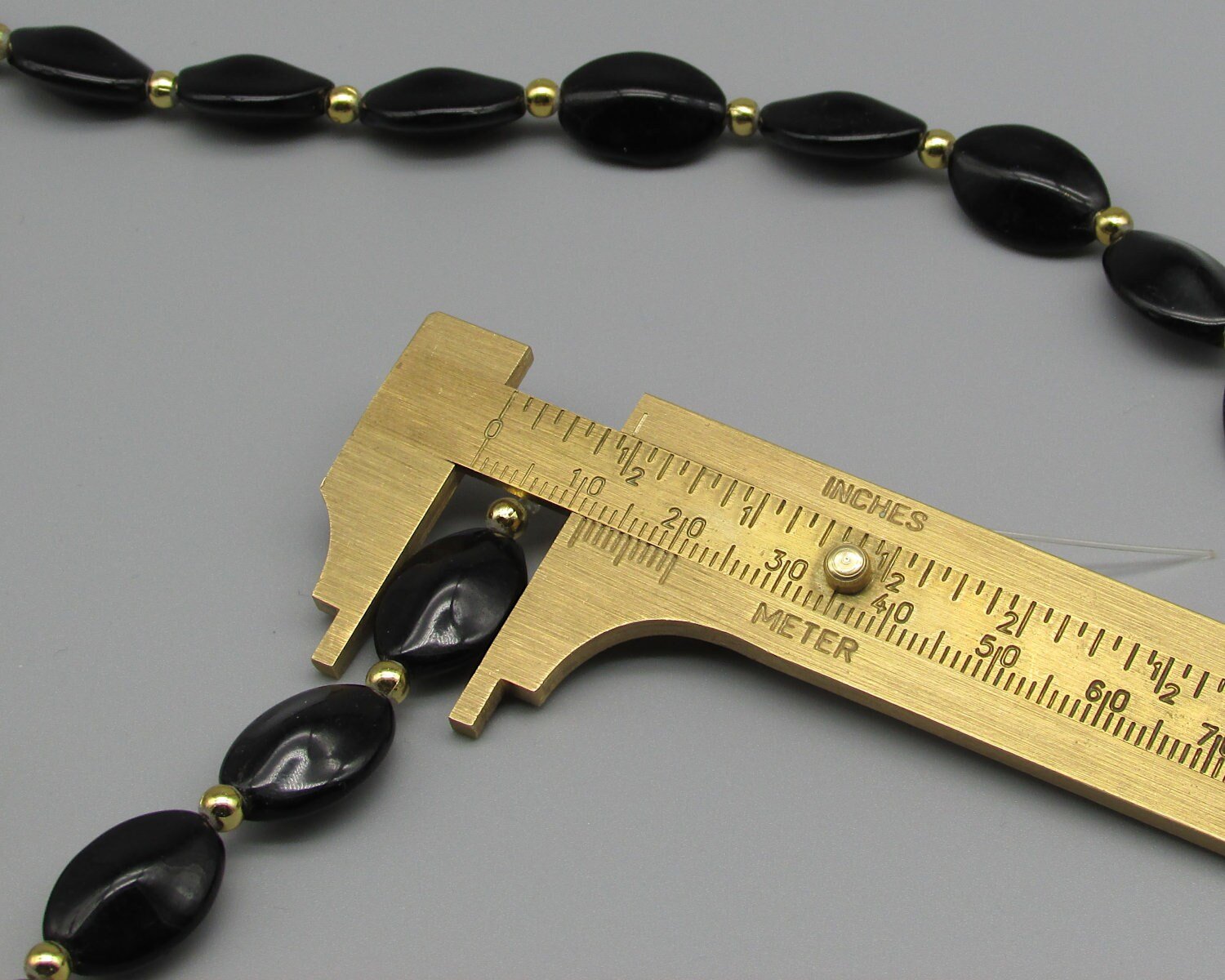 17mm Black Oval Czech Glass Beads