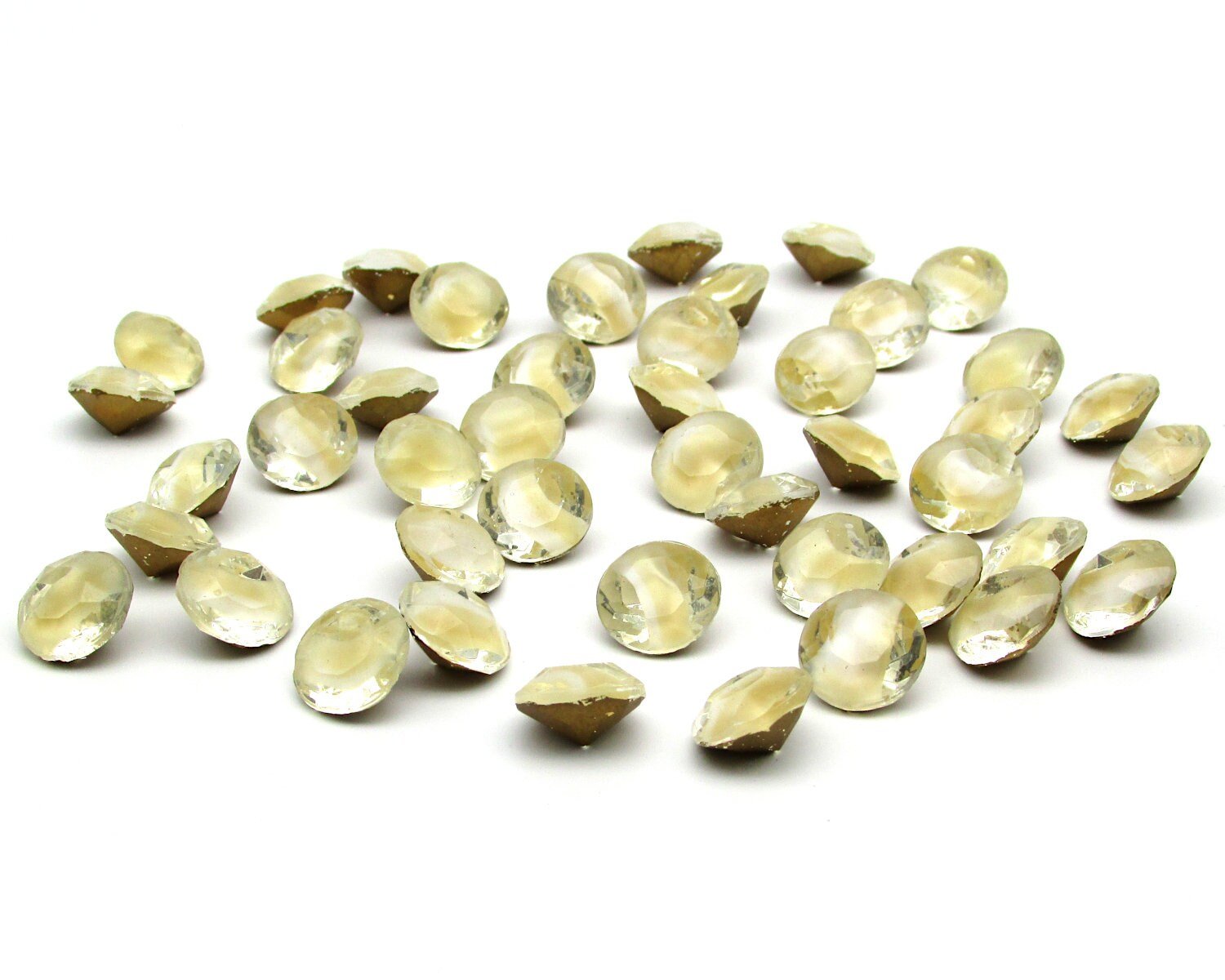 48ss Beige Givre Rhinestone Dentelles