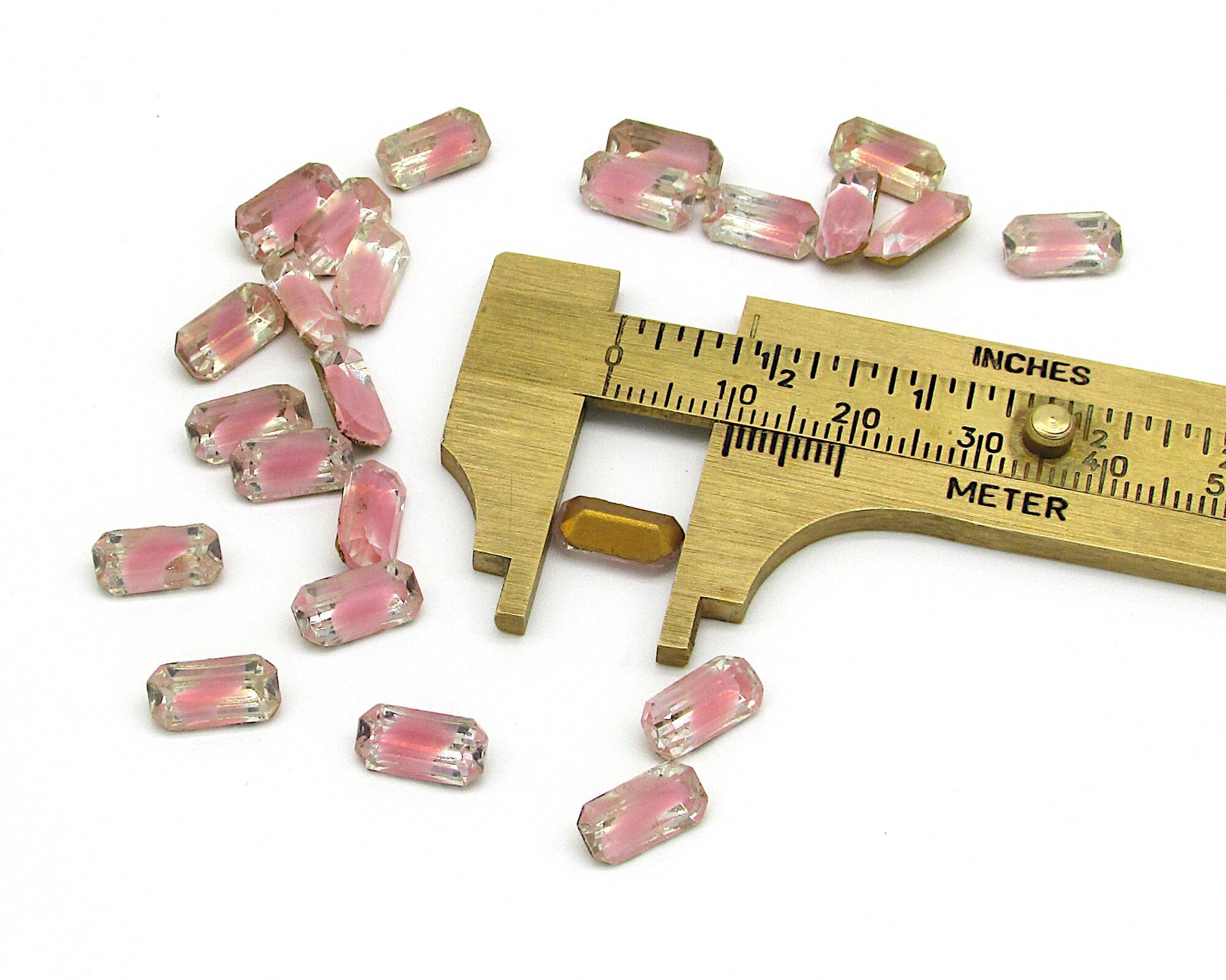 Rose Pink Givre Baguette Rhinestones (24)