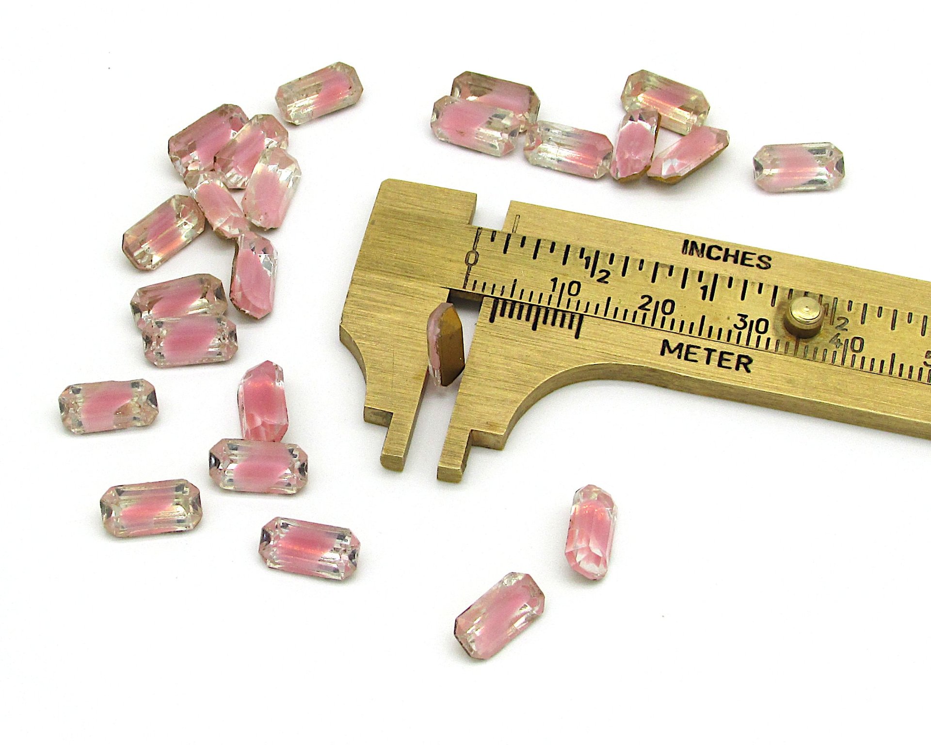 Rose Pink Givre Baguette Rhinestones (24)