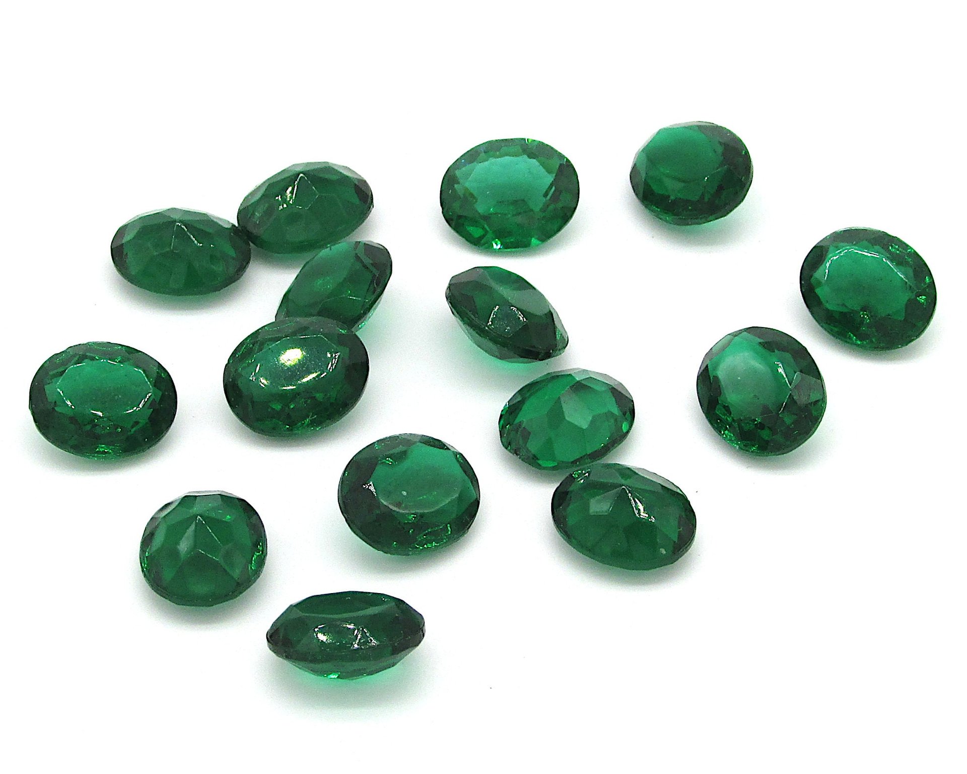 12mm Emerald Oval Rhinestone Dentelles