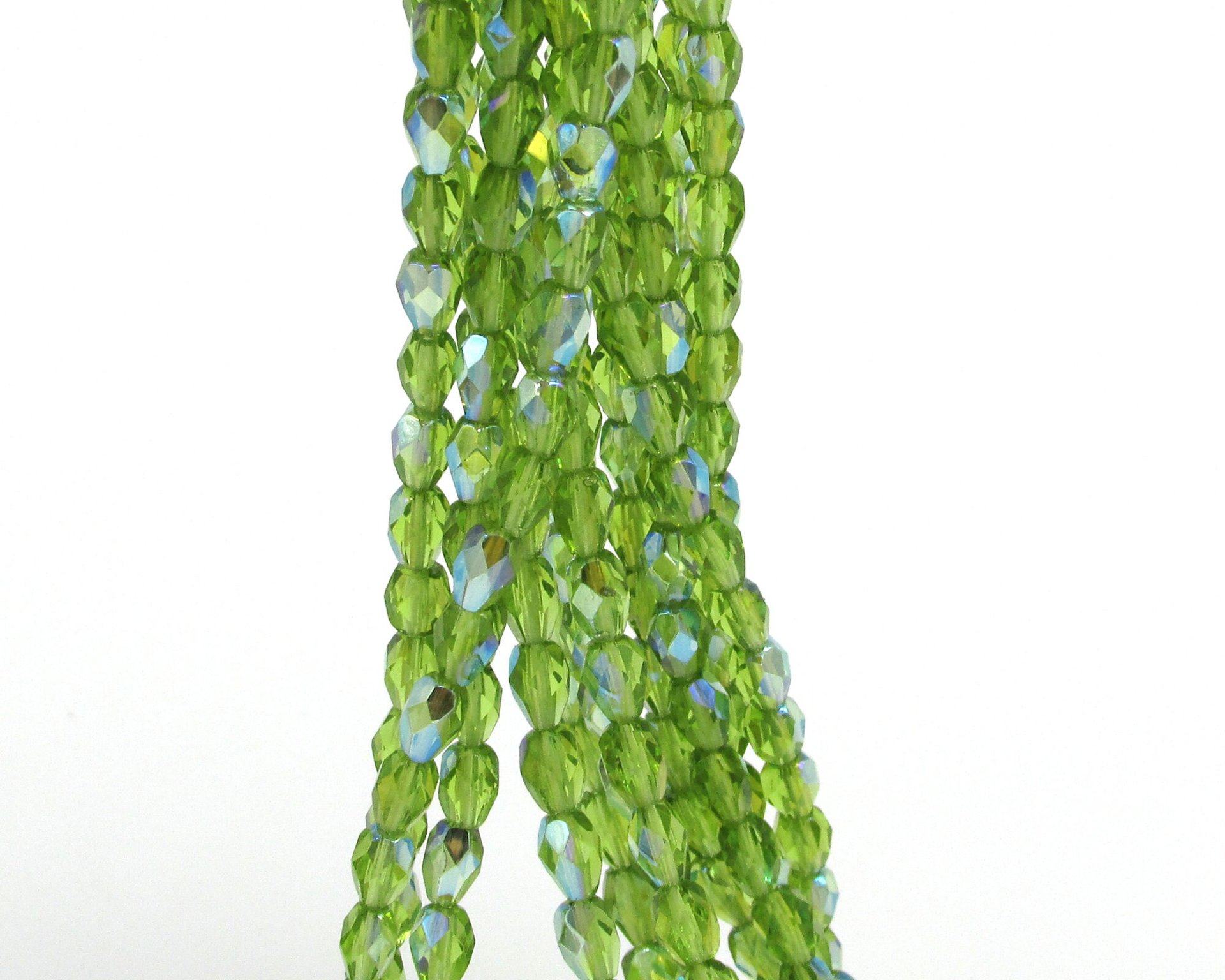 Olivine AB 7x5mm Teardrop Beads