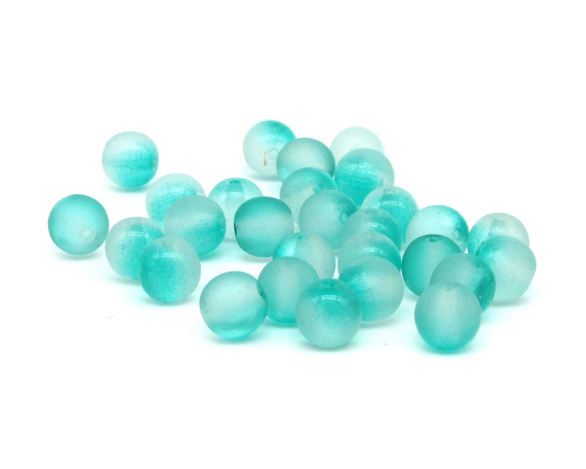 6mm Two-Tone Czech Pressed Glass Beads