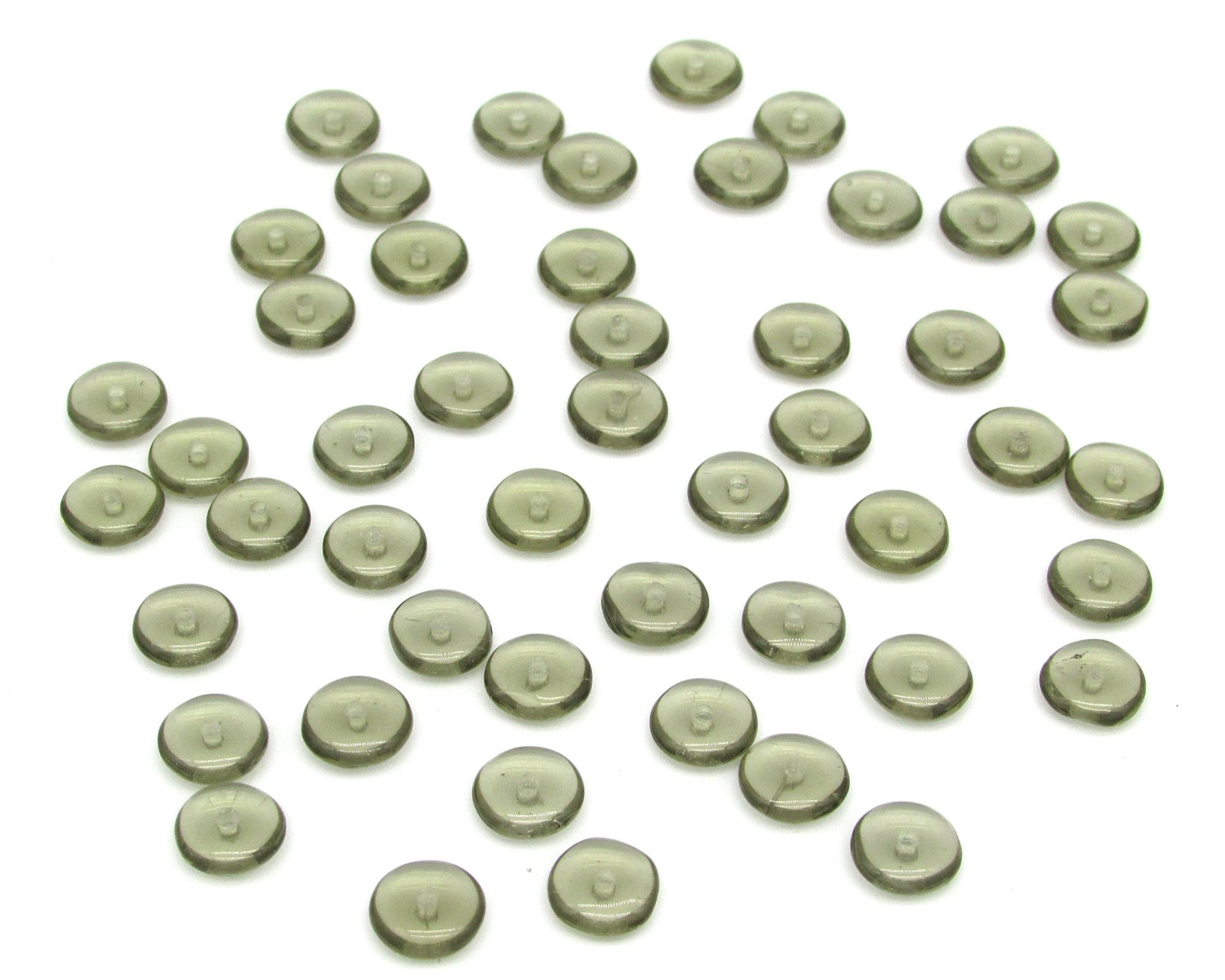 7mm Flat Rondelles, Small Front-Drilled Discs, Czech Pressed Glass Beads