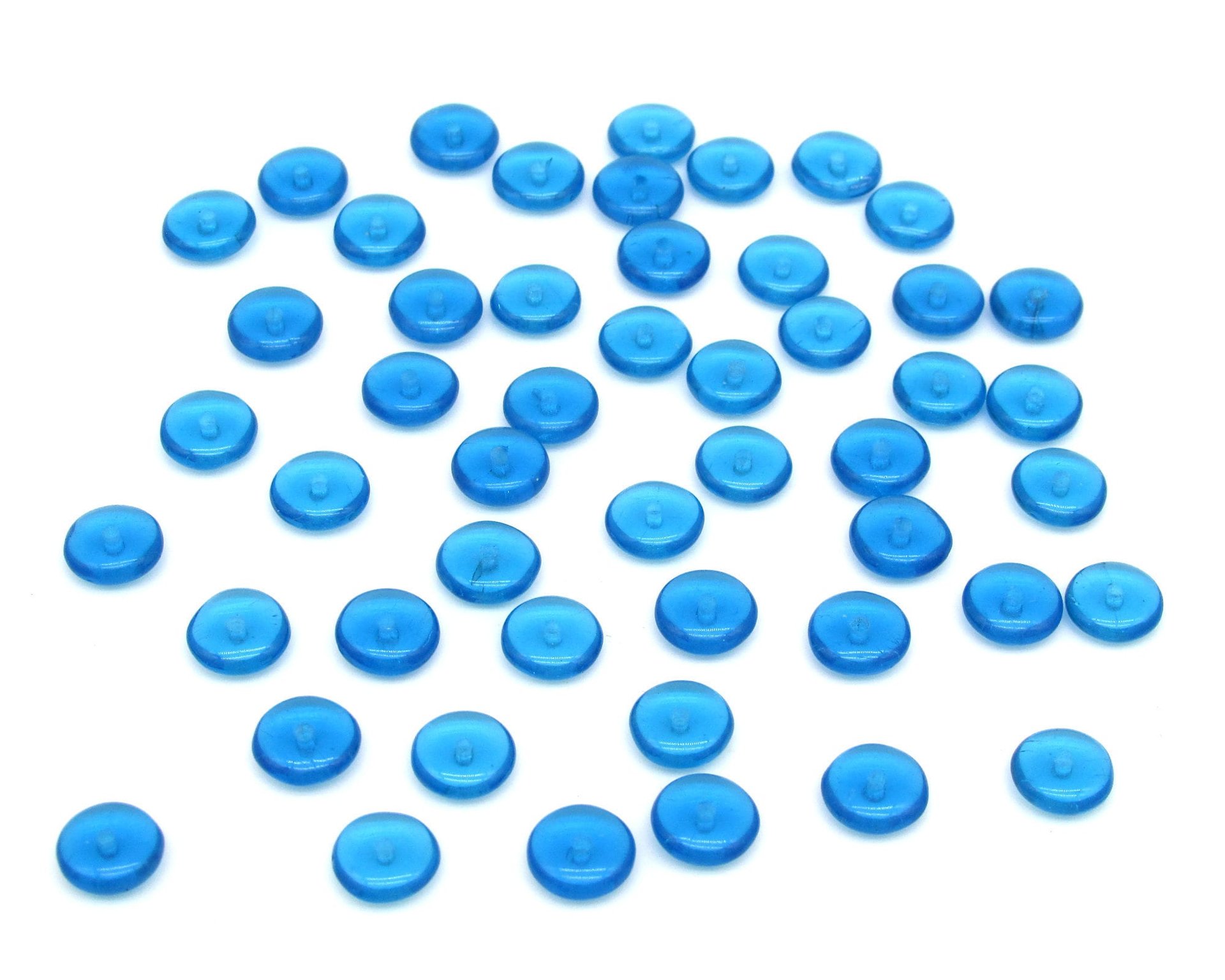 7mm Flat Rondelles, Small Front-Drilled Discs, Czech Pressed Glass Beads