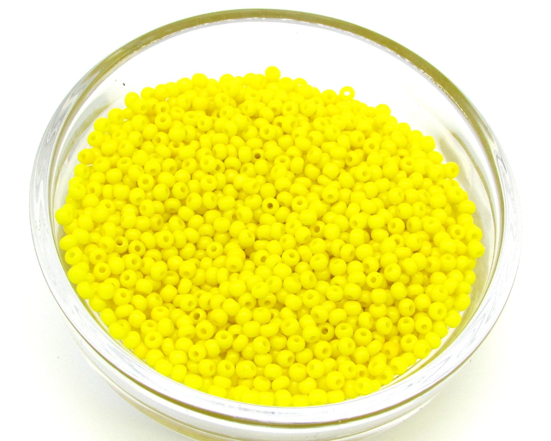 11/0 Seed Beads, Opaque Bright Yellow