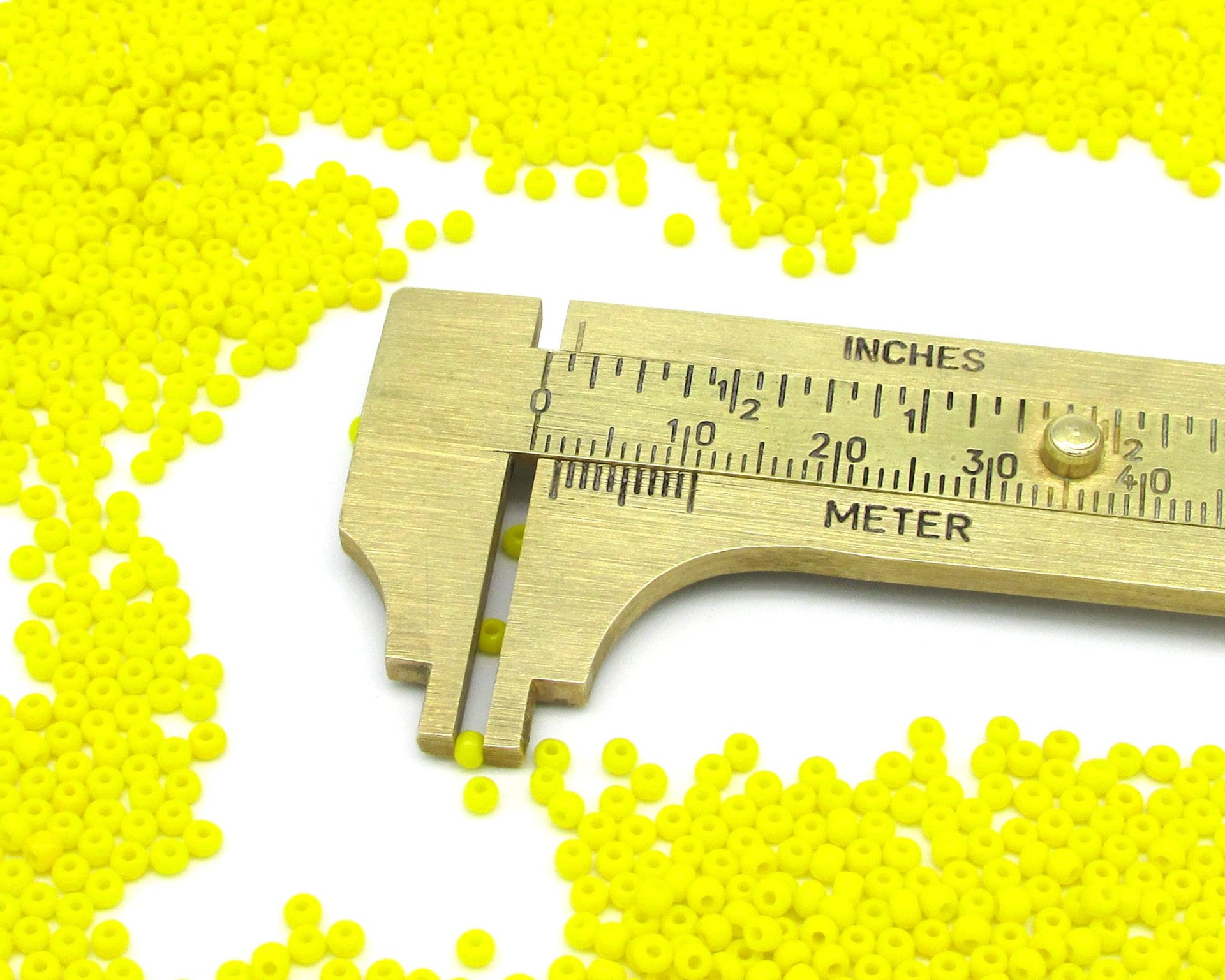 11/0 Seed Beads, Opaque Bright Yellow