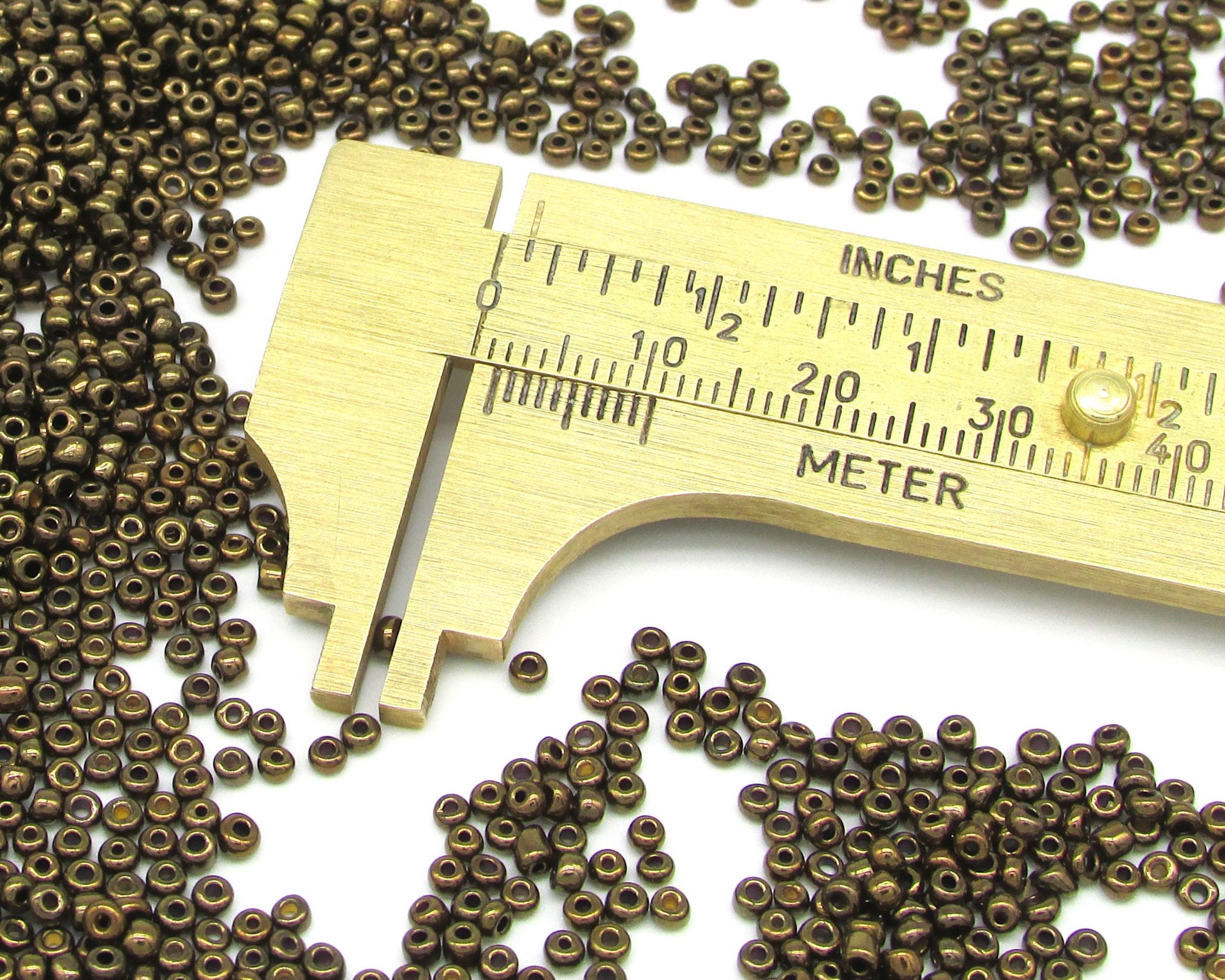 11/0 Seed Beads Antique Bronze Metallic