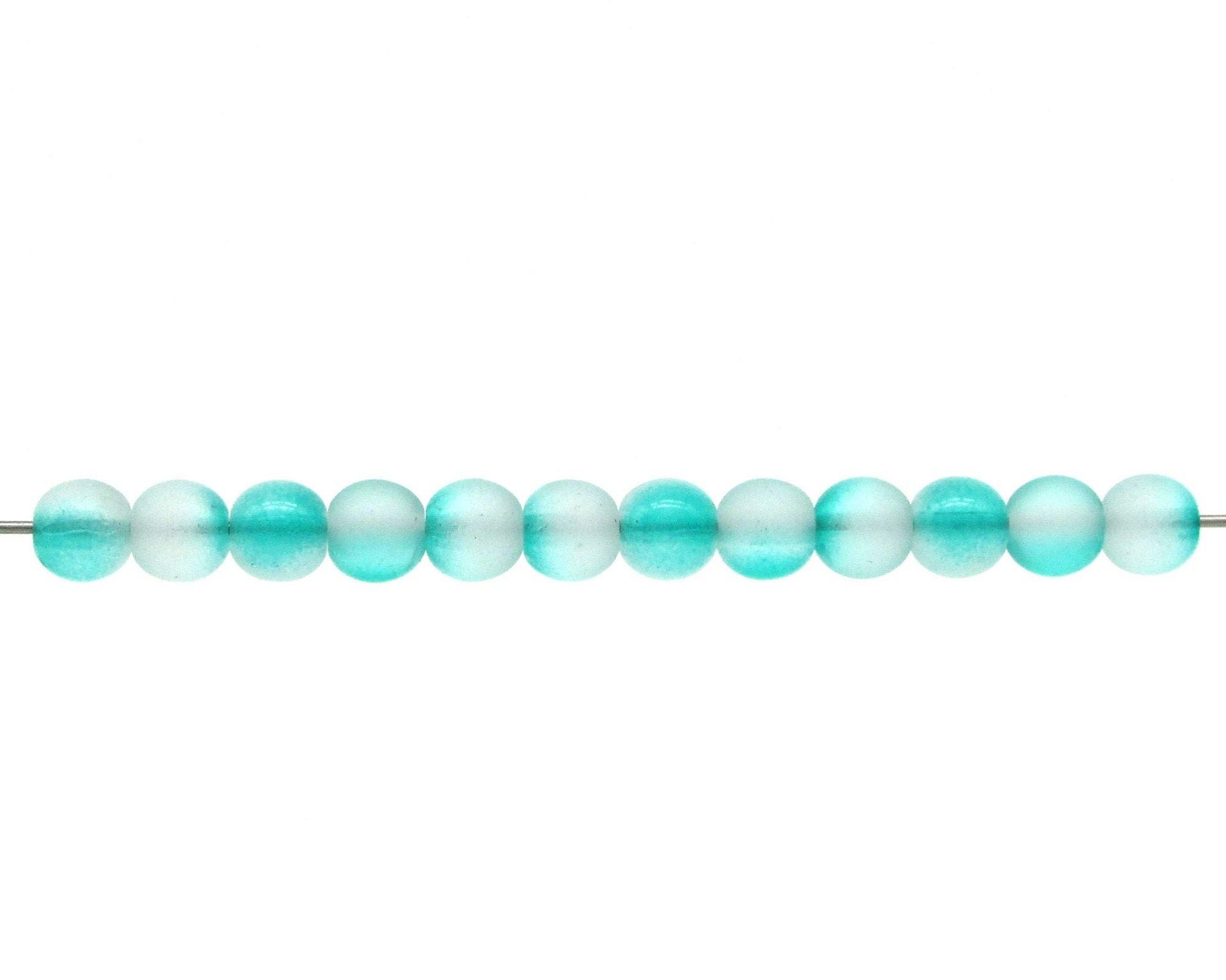 6mm Two-Tone Czech Pressed Glass Beads