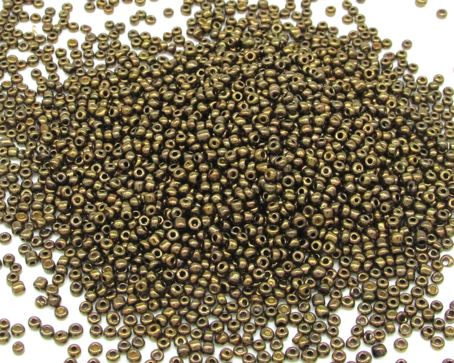 11/0 Seed Beads Antique Bronze Metallic