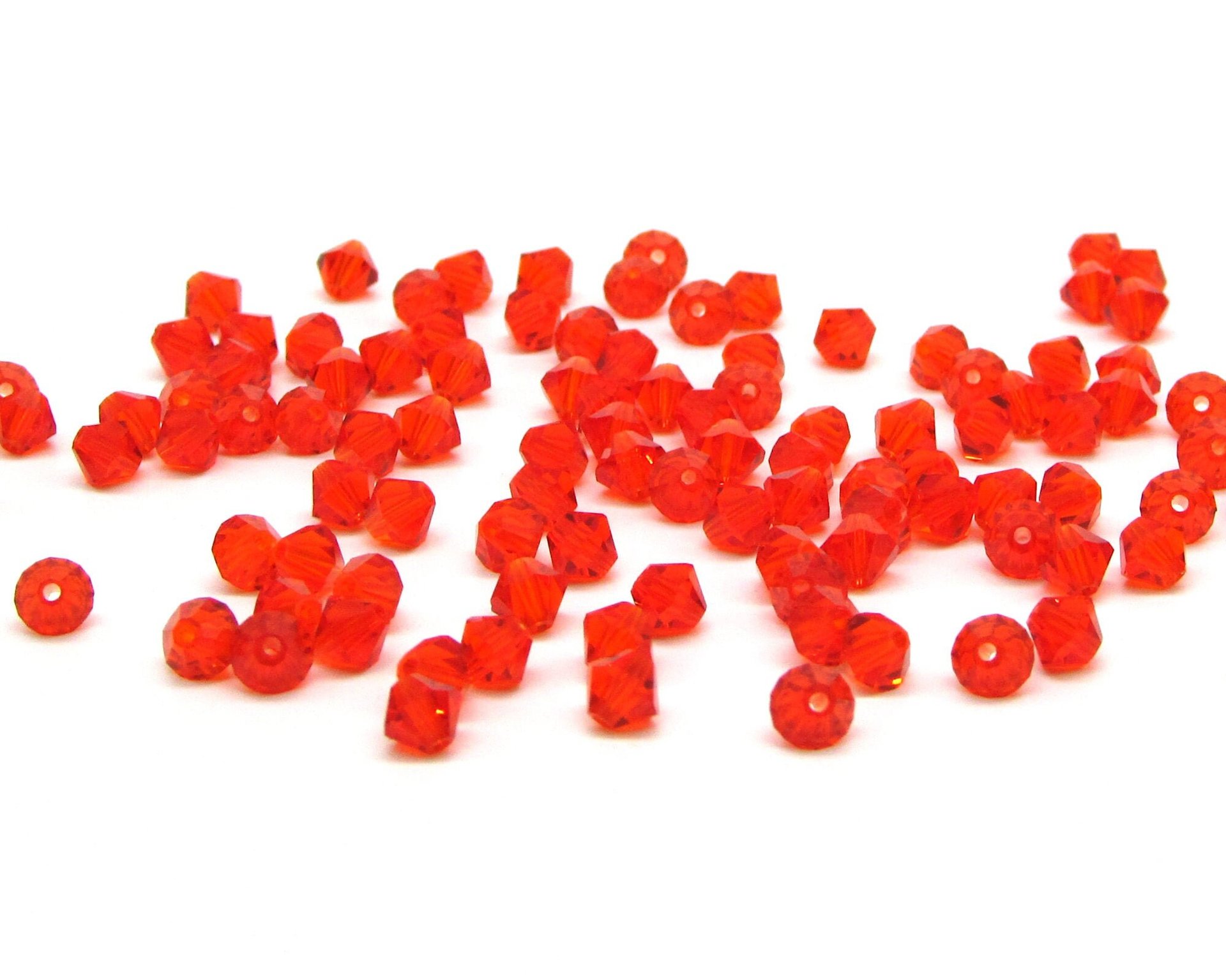 4mm Hyacinth Crystal Bicone Beads