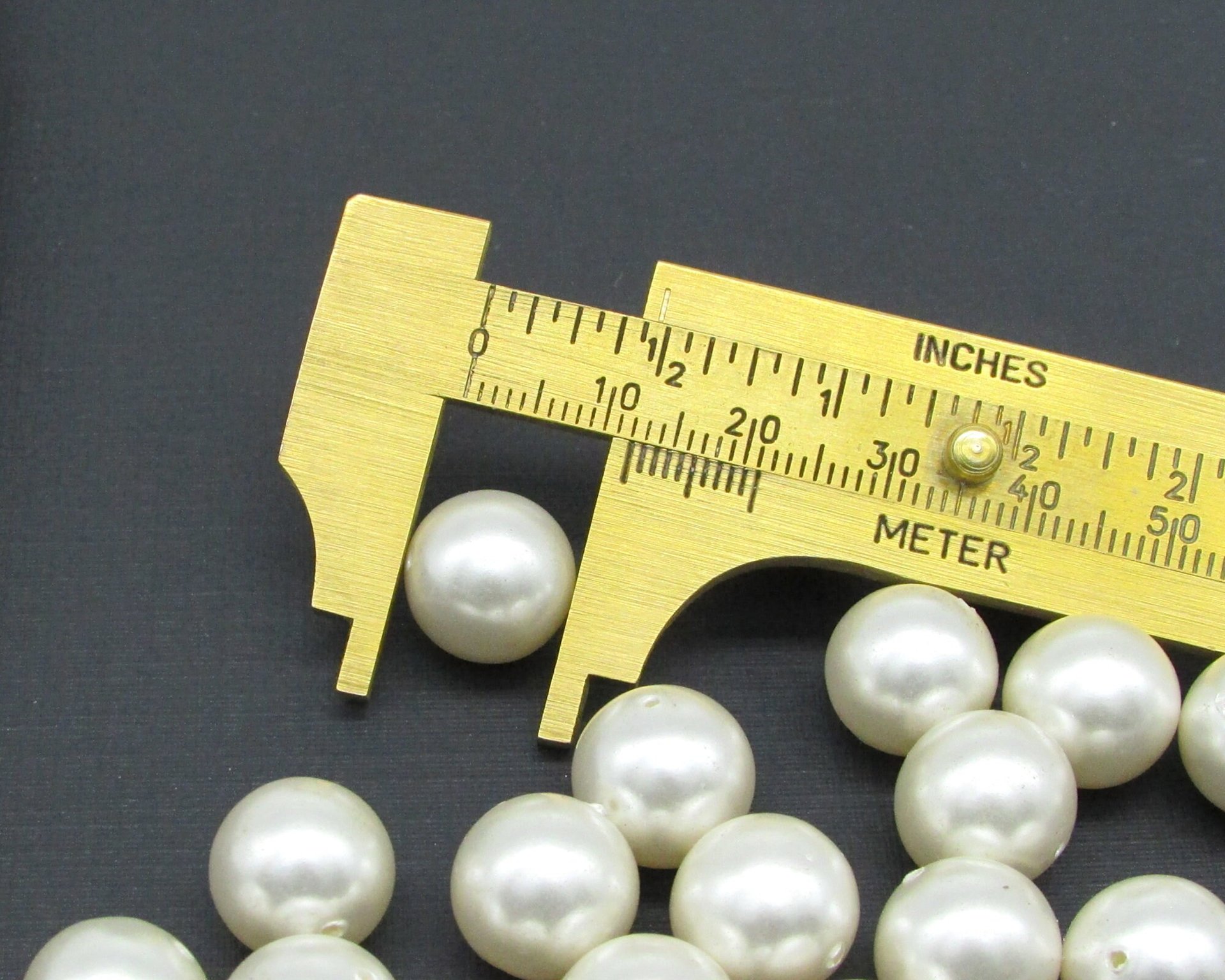 Vintage Plastic Pearls, 12mm 14mm Cultura Lustre Beads