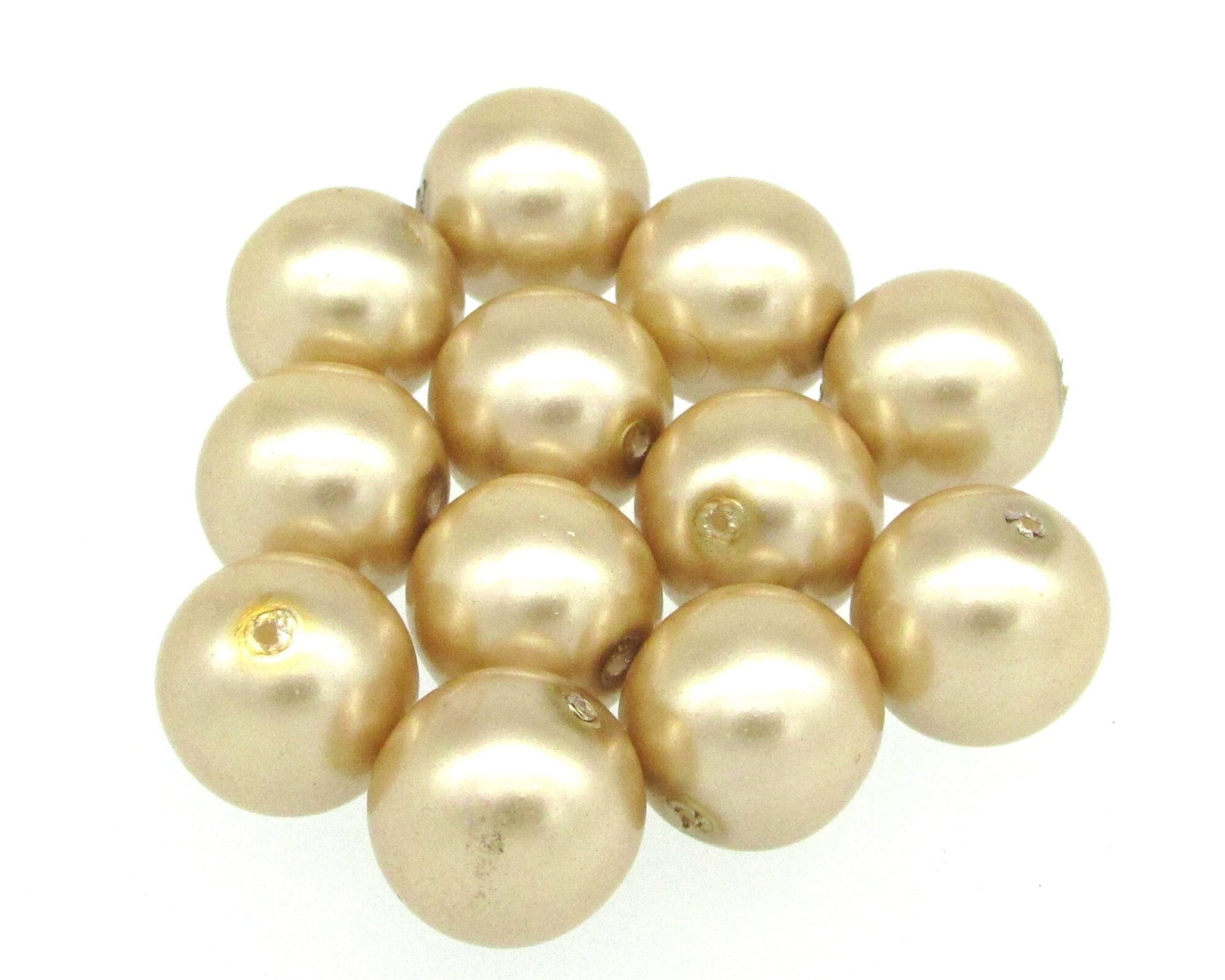 16mm Round Czech Glass Faux Pearls, Choice of Color