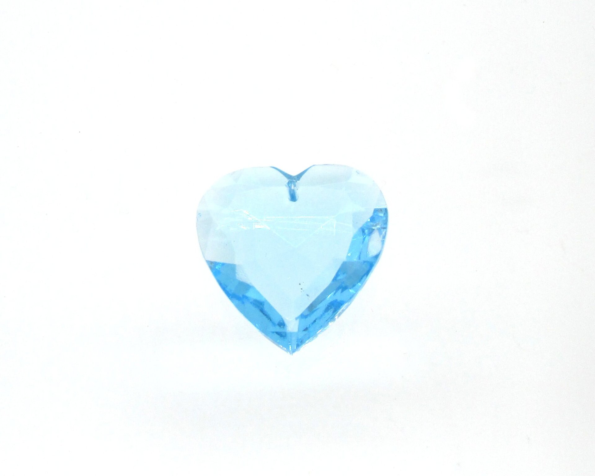 24mm Faceted Heart Pendant Bead