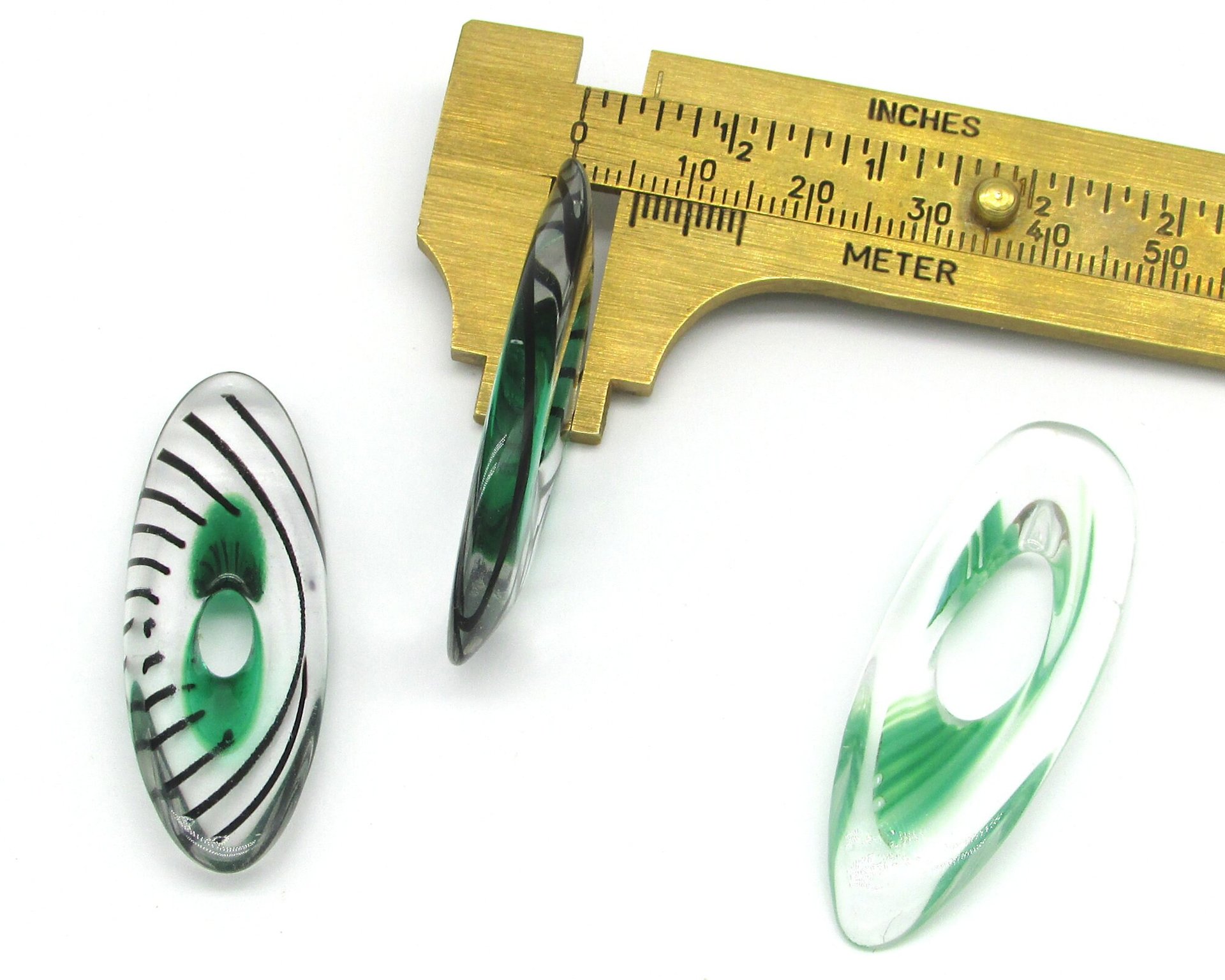 Oval Furnace Cane Slice Pendant