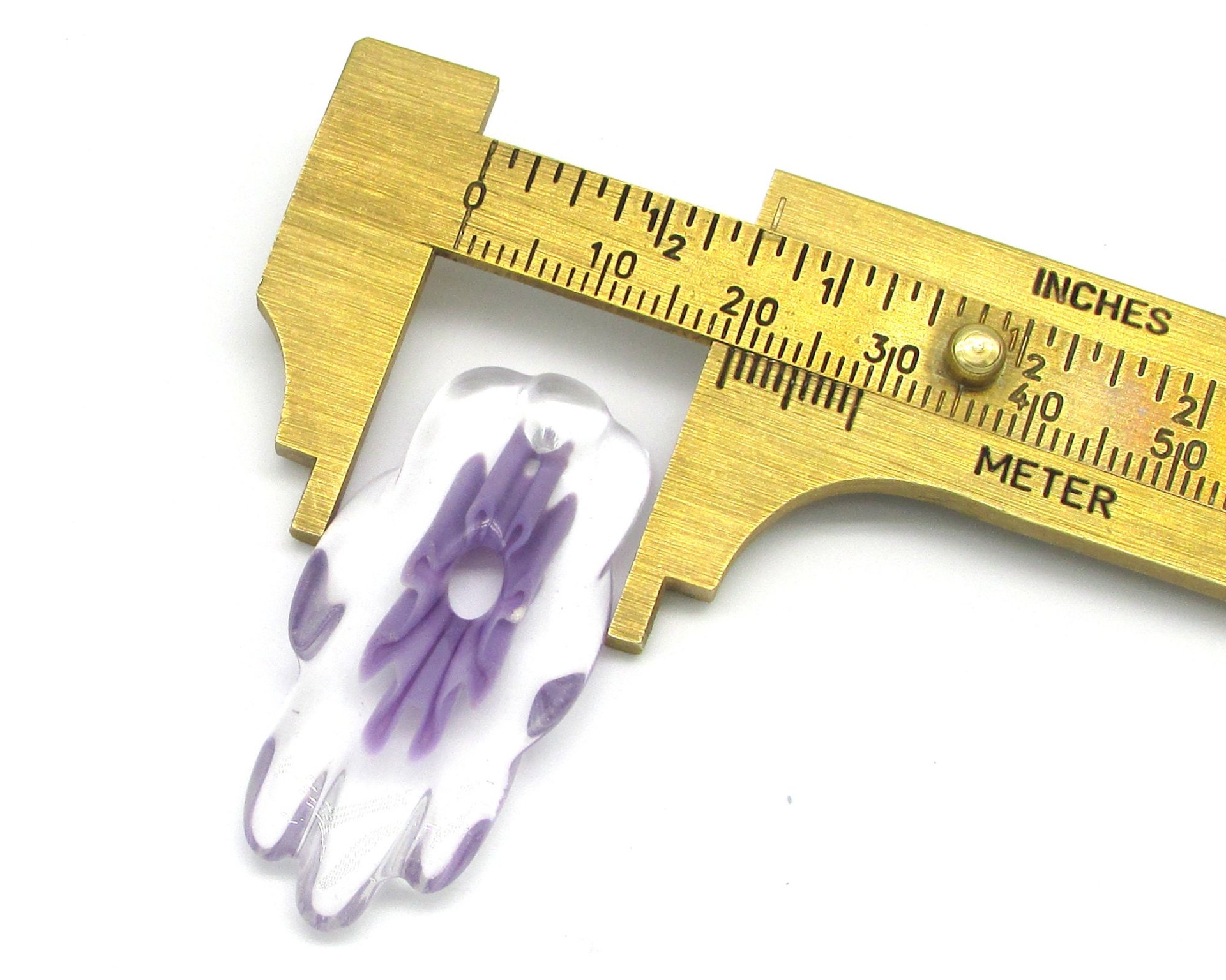 Furnace Cane Flower Slice Pendant