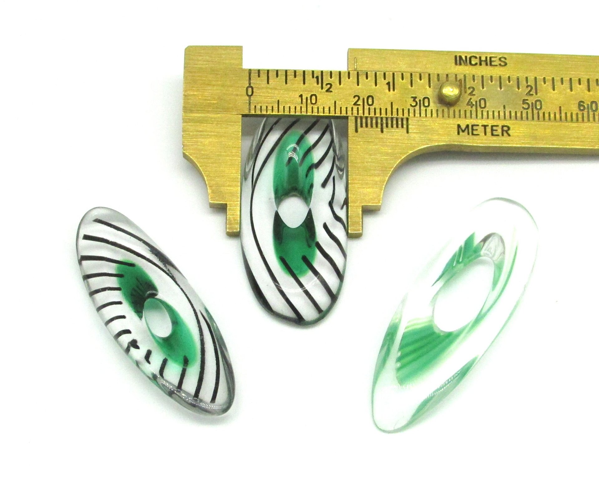 Oval Furnace Cane Slice Pendant